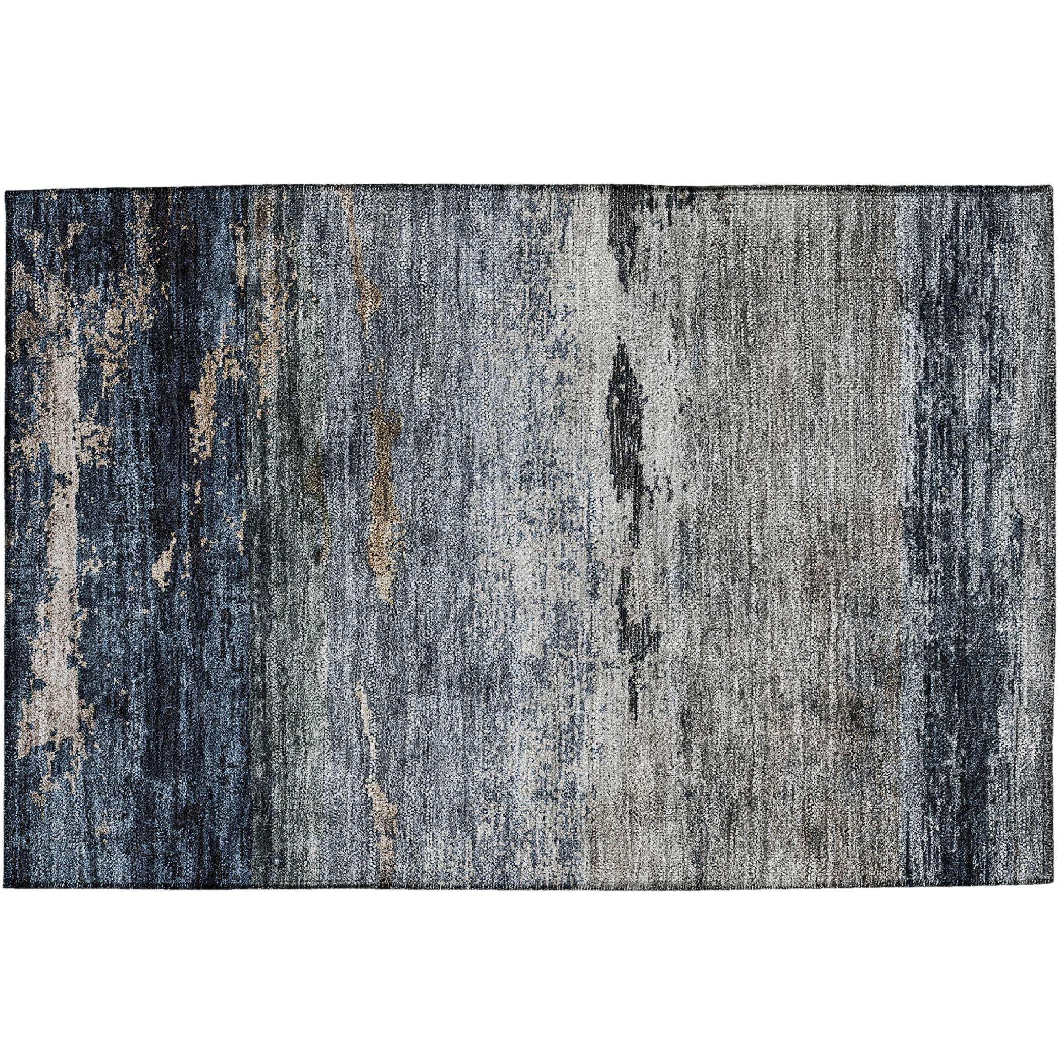 Indoor/Outdoor Contemporary NV3 Navy Blue Rug 1'8" x 2'6" #shape_Rectangle