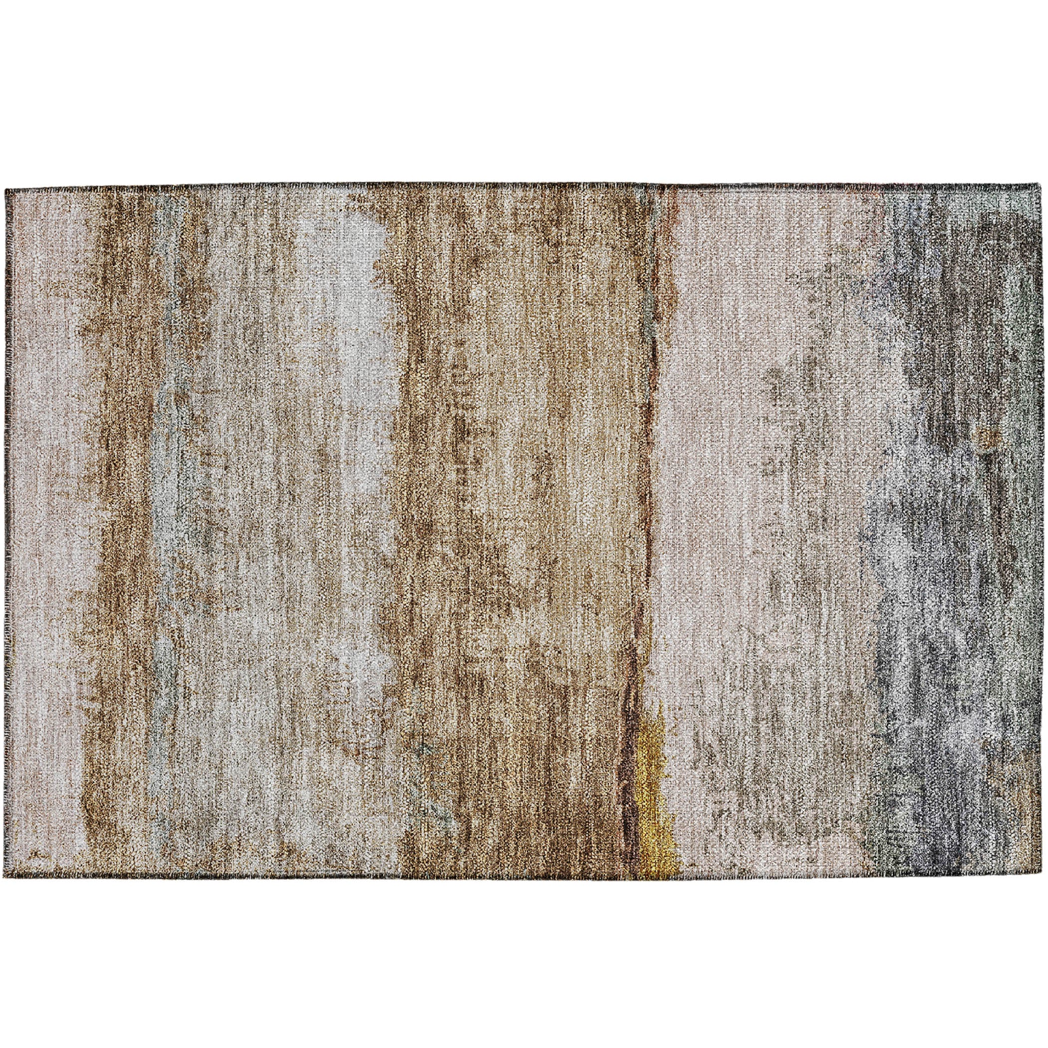 Indoor/Outdoor Contemporary NV5 Beige Brown Rug 1'8" x 2'6" #shape_Rectangle