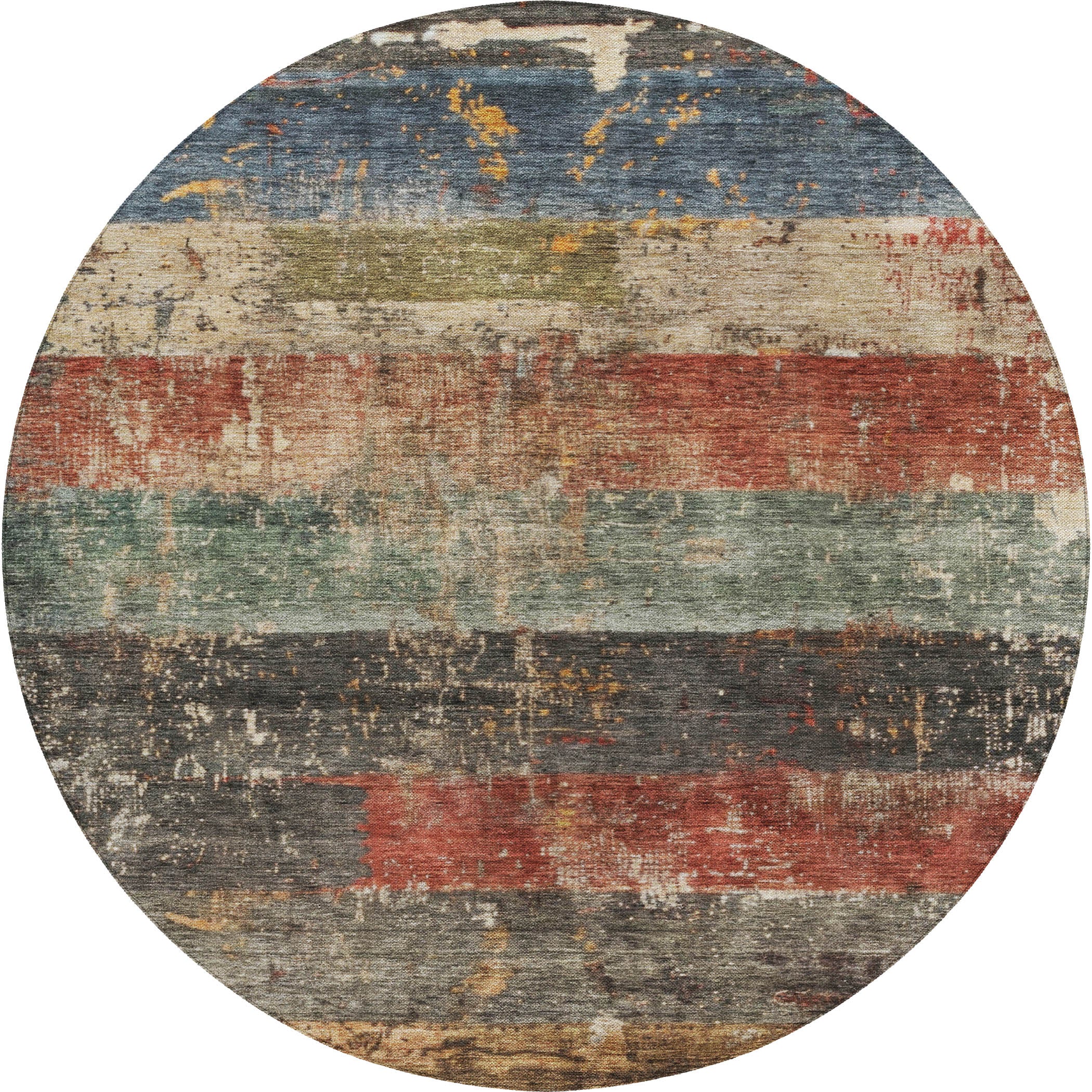 Indoor/Outdoor Contemporary NV6 Fern Green Rug 8' x 8' #shape_Round