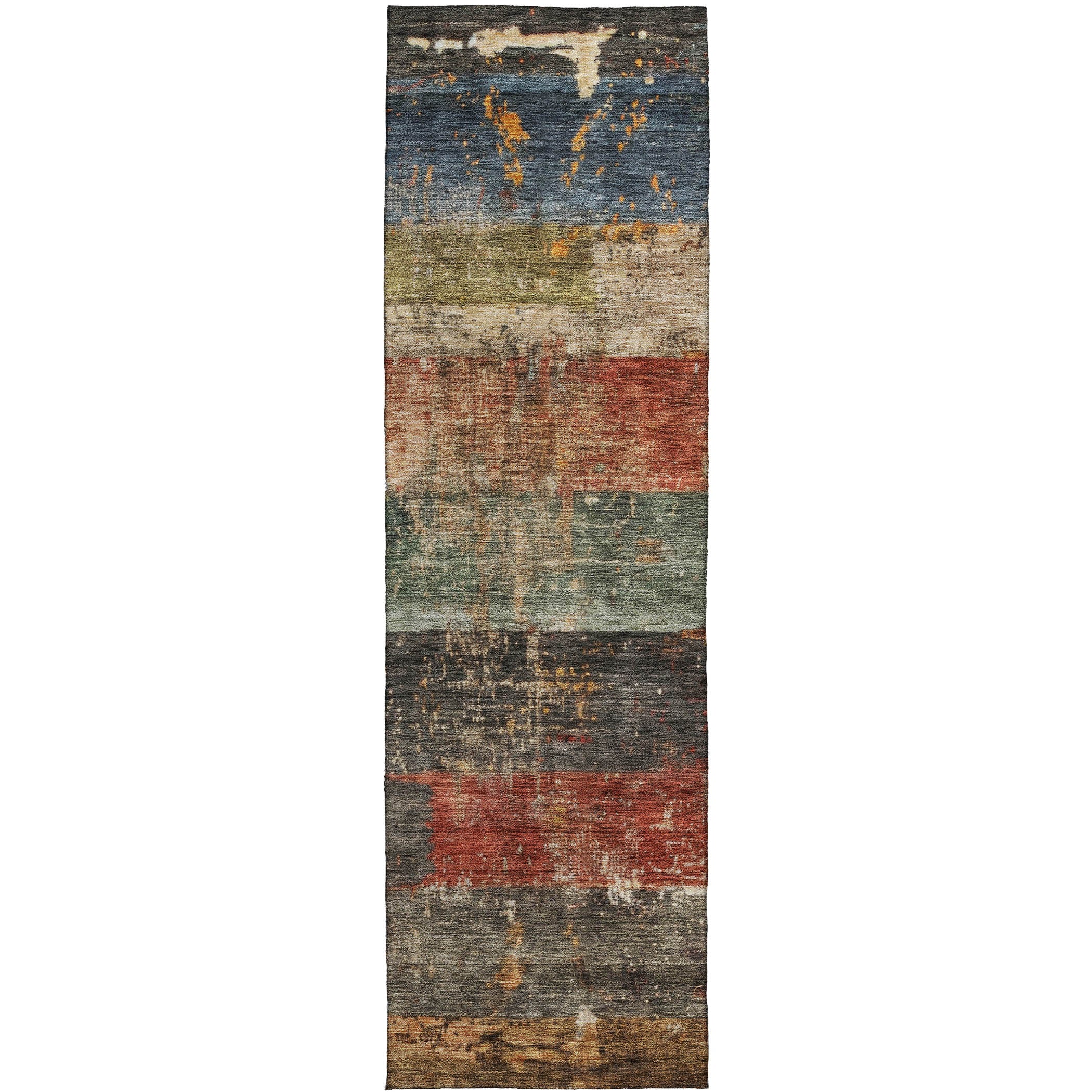 Indoor/Outdoor Contemporary NV6 Fern Green Rug 2'3" x 7'6" #shape_Runner