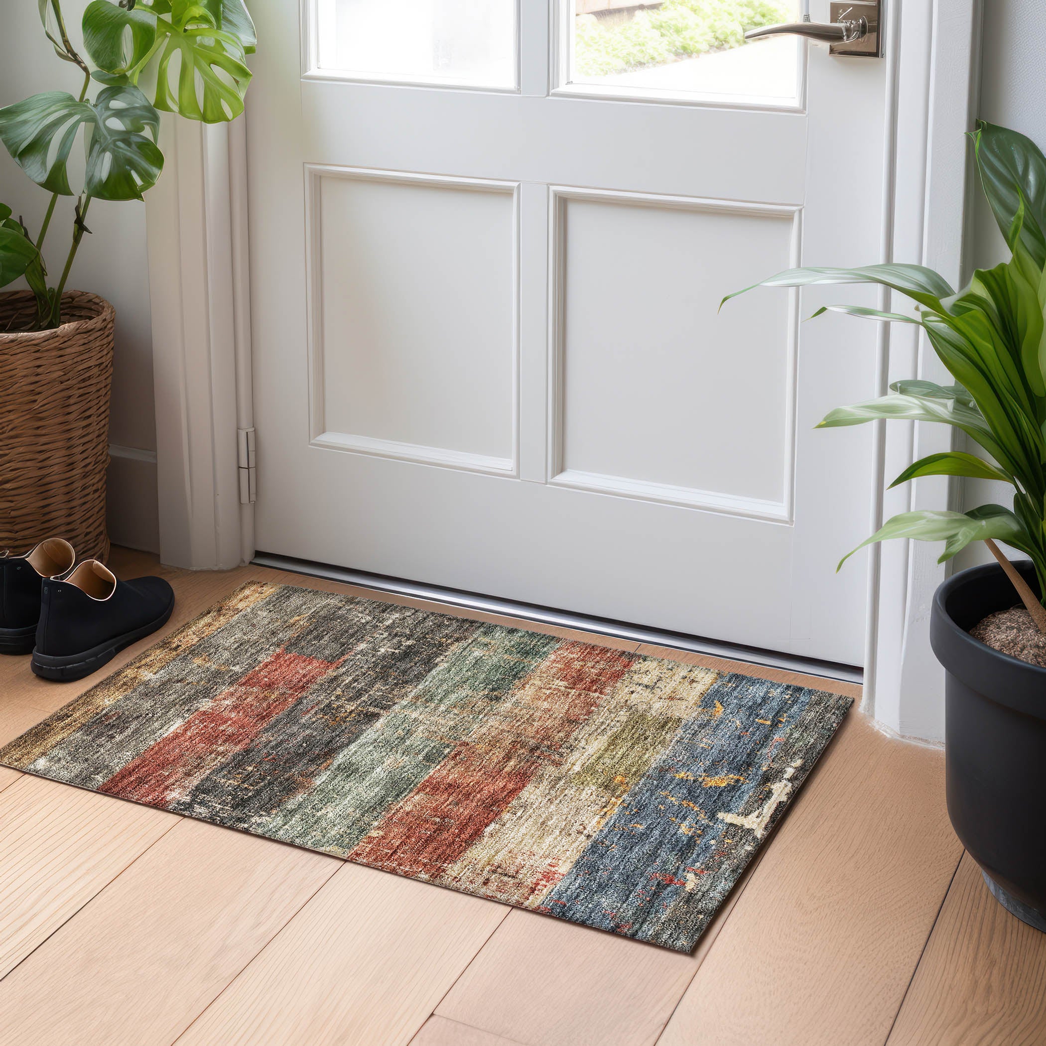 Indoor/Outdoor Contemporary NV6 Fern Green Rug 1'8" x 2'6" #shape_Rectangle