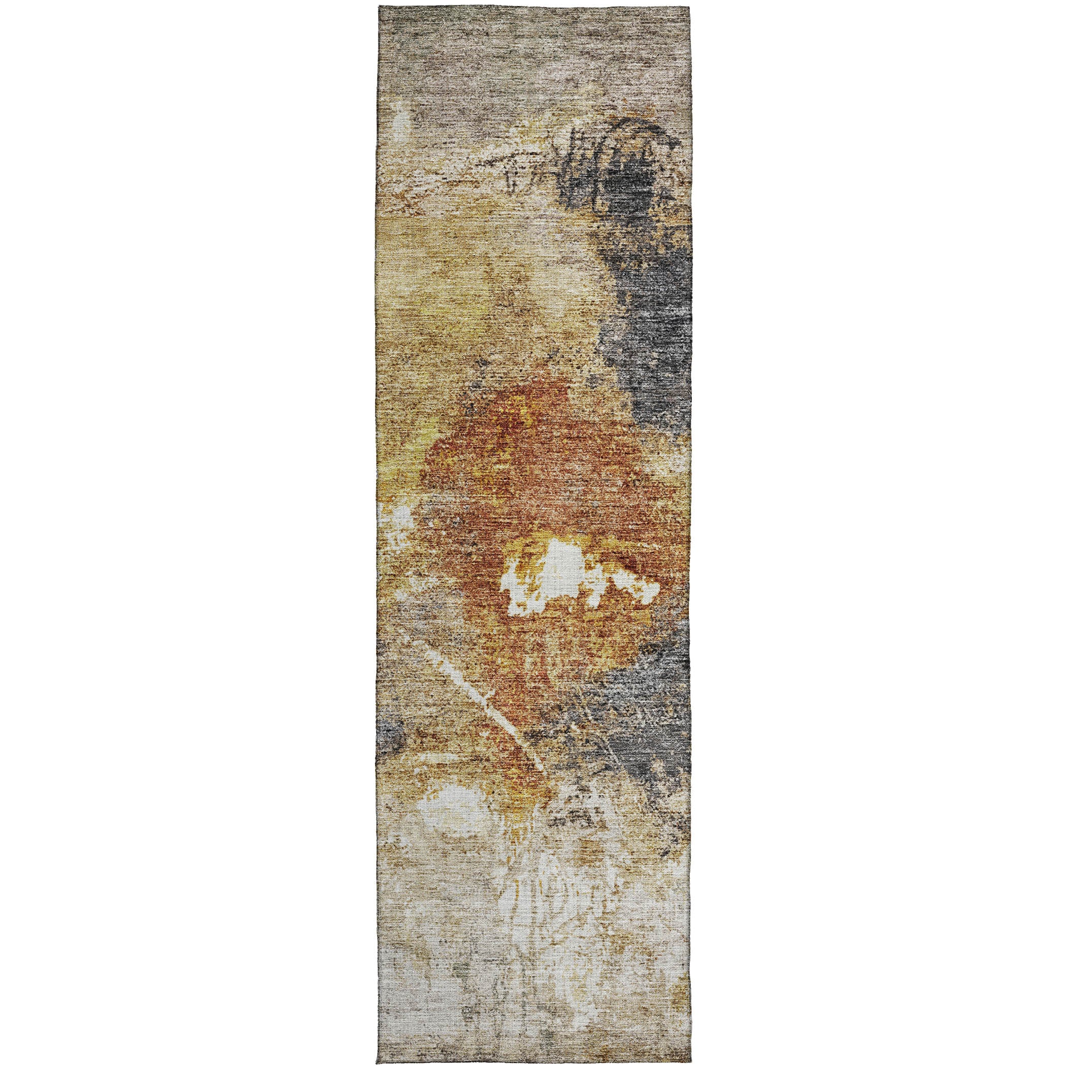 Indoor/Outdoor Contemporary NV7 Taupe Brown Rug 2'3" x 7'6" #shape_Runner