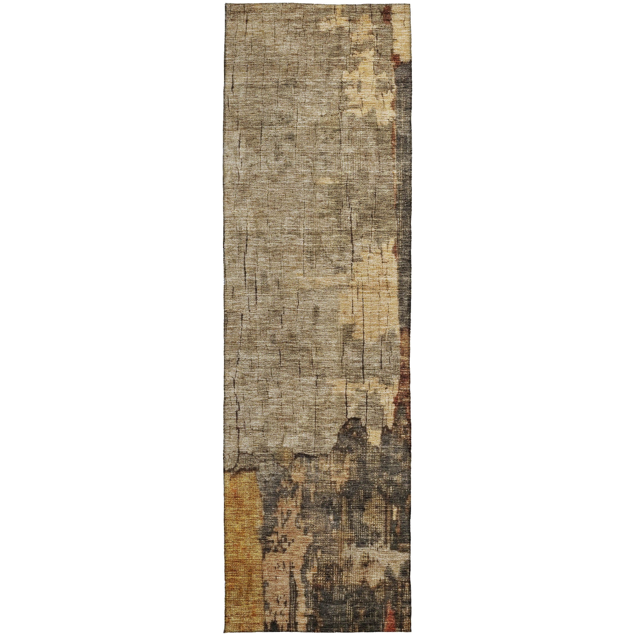 Indoor/Outdoor Contemporary NV9 Khaki Brown Rug 2'3" x 7'6" #shape_Runner