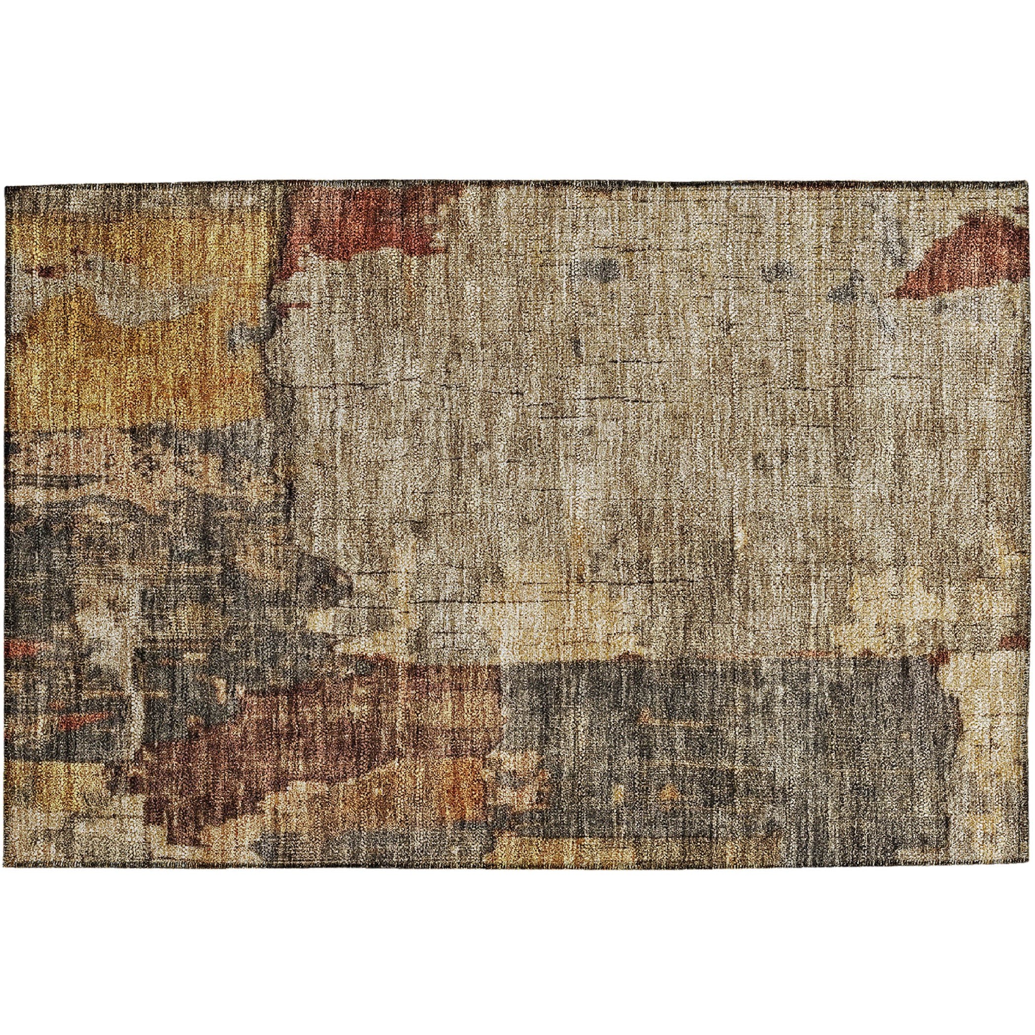 Indoor/Outdoor Contemporary NV9 Khaki Brown Rug 1'8" x 2'6" #shape_Rectangle