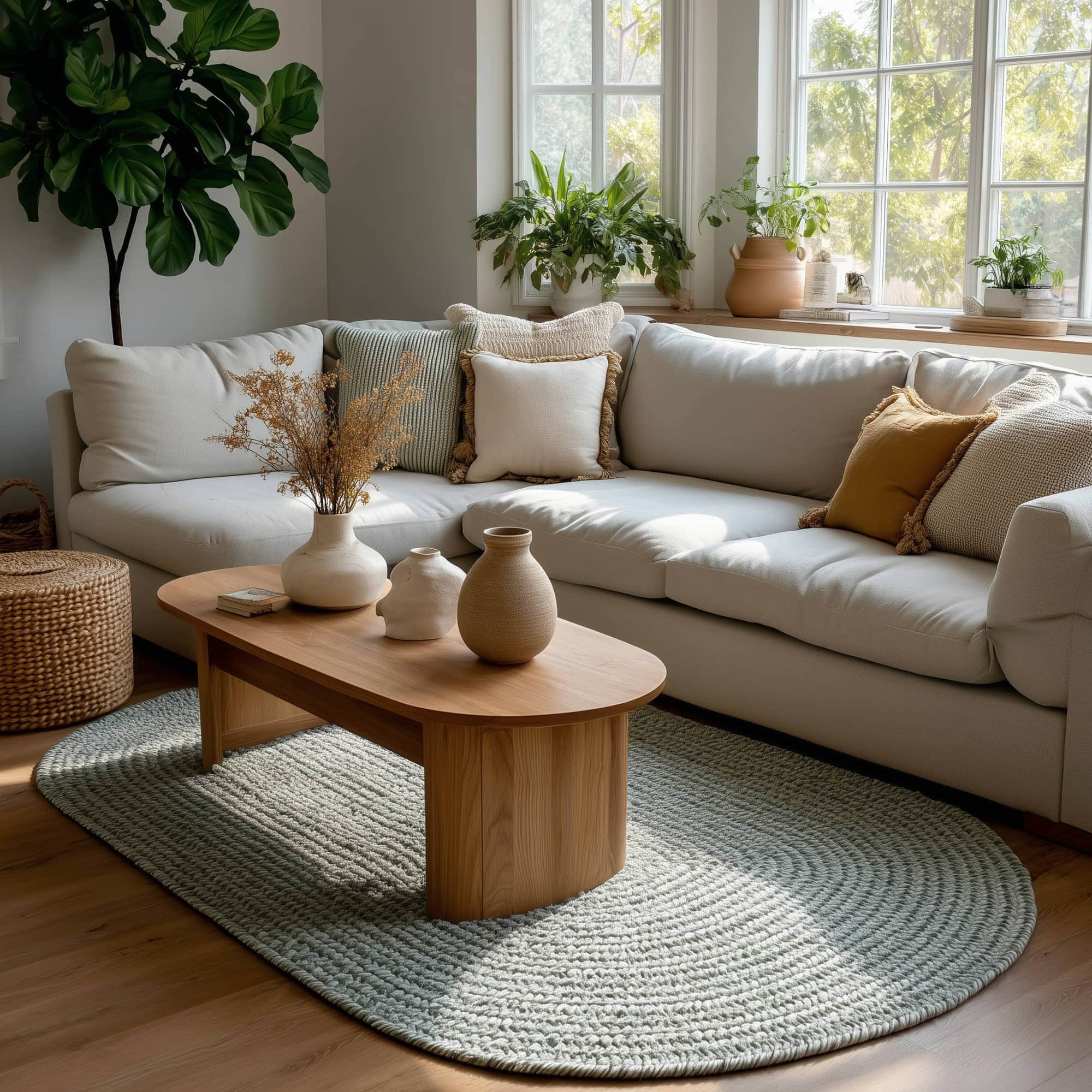 Sage Green Braided Indoor Outdoor Polypropylene Rug 5' X 8' #shape_Oval