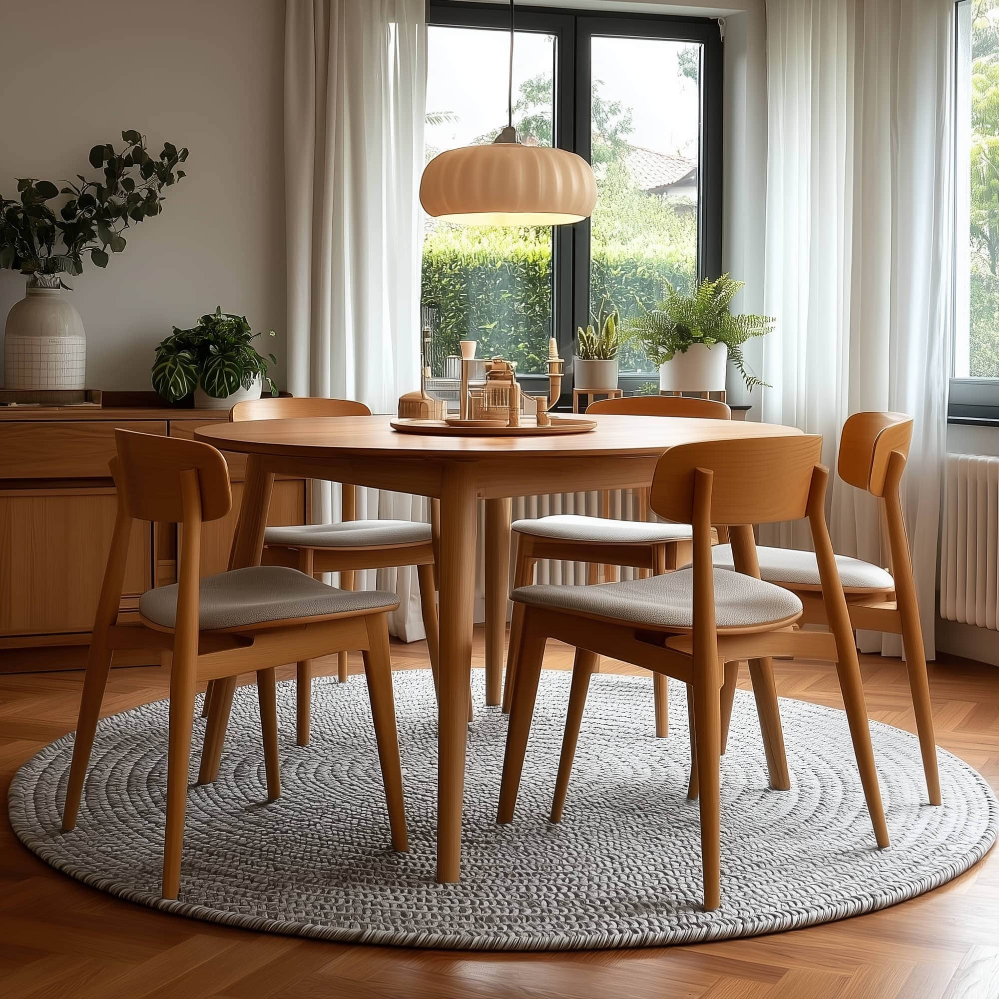 Muted Gray Braided Indoor Outdoor Polypropylene Rug 6' #shape_Round