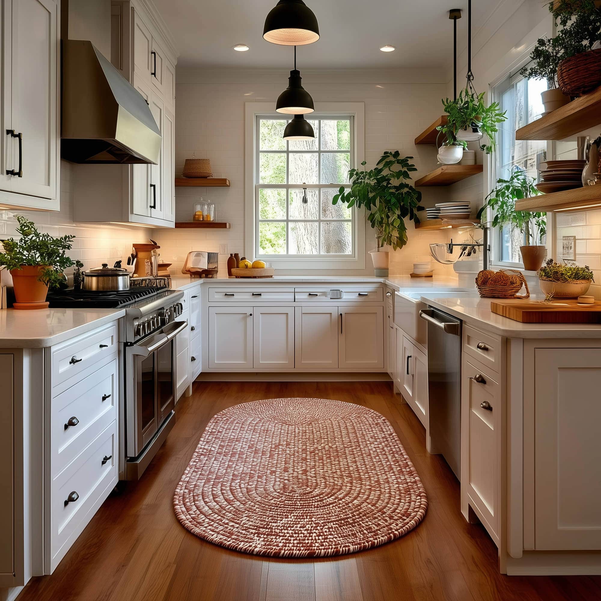 Terracotta Braided Indoor Outdoor Polypropylene Rug 3' X 5' #shape_Oval