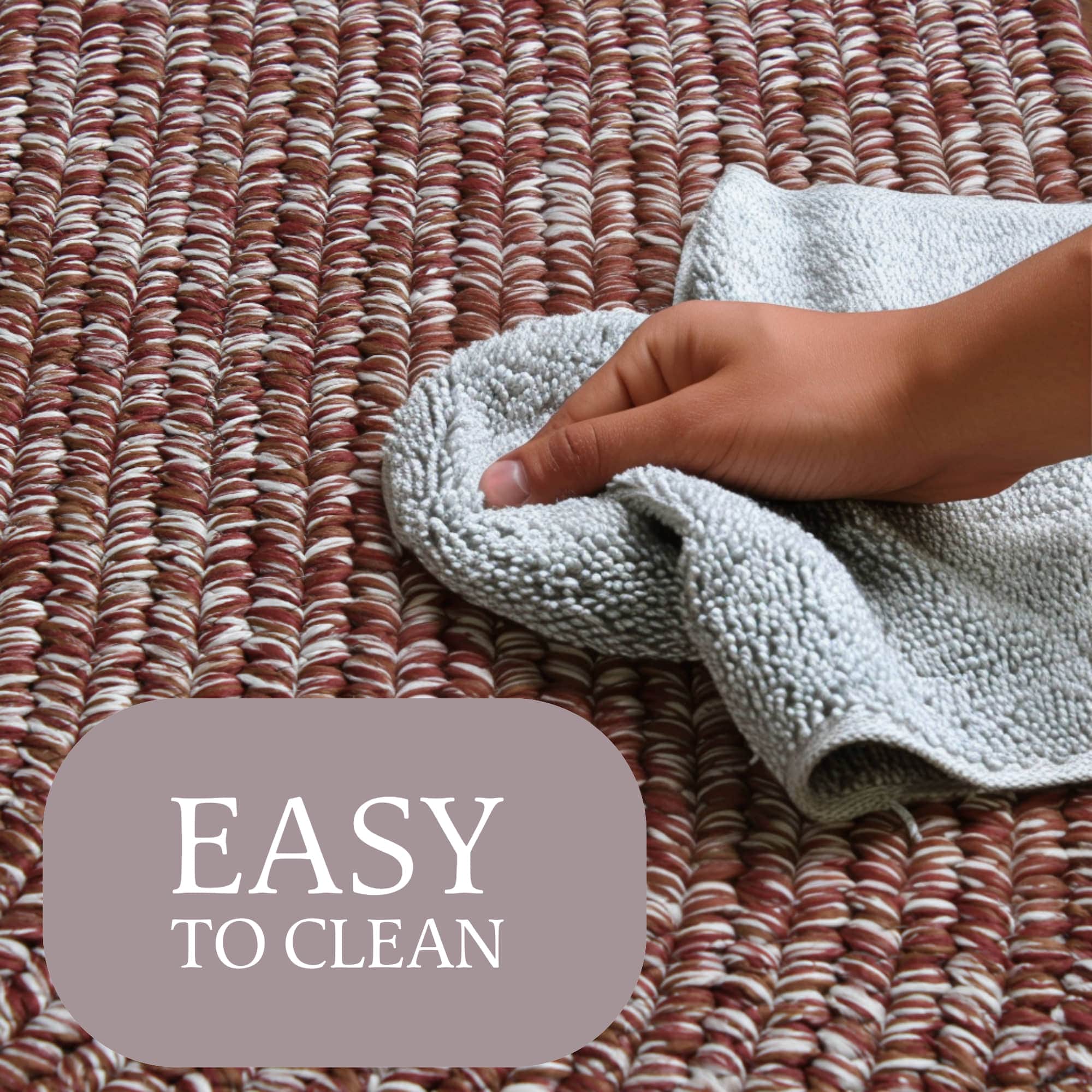 Terracotta Braided Indoor Outdoor Polypropylene Rug 2' X 3'