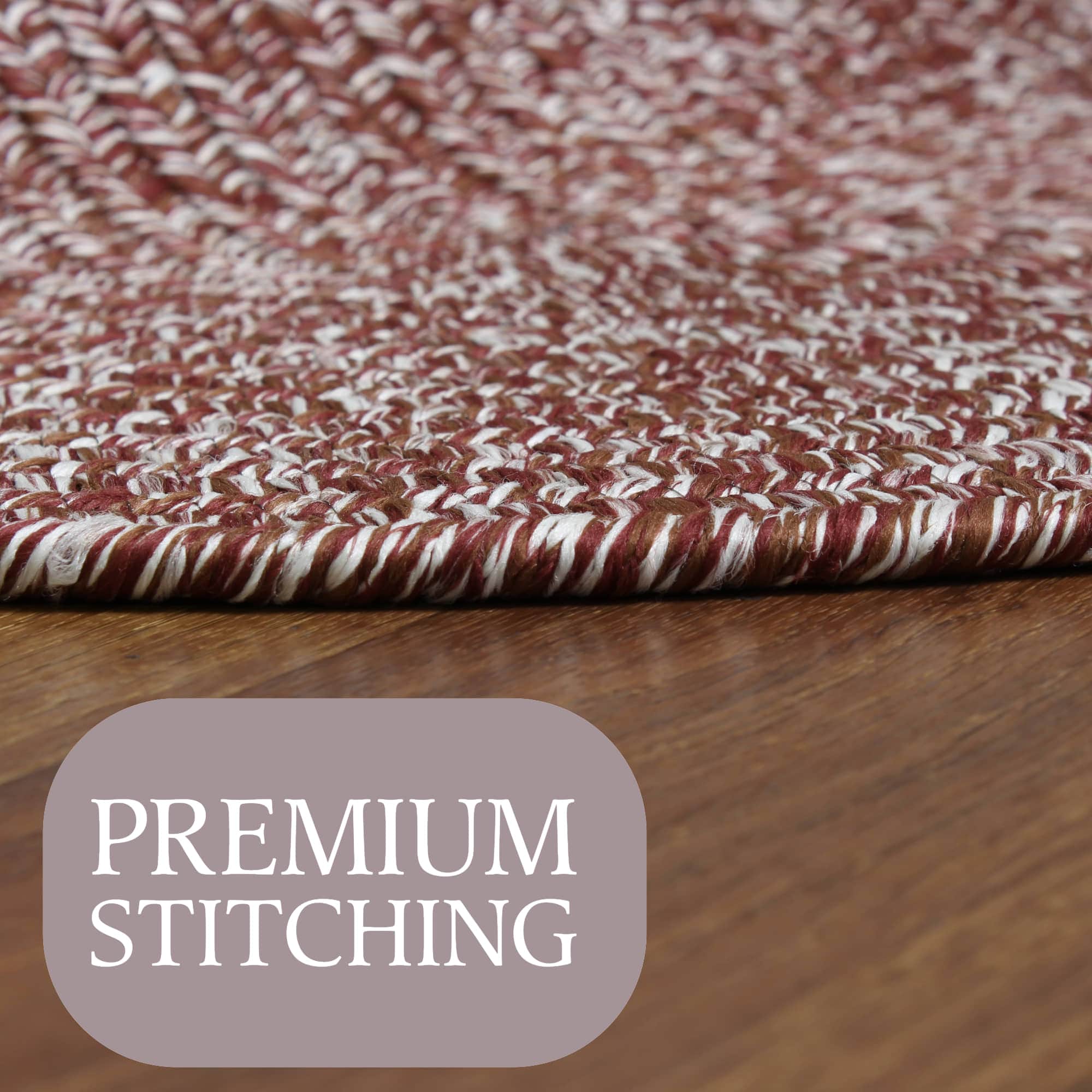 Terracotta Braided Indoor Outdoor Polypropylene Rug 2' X 3'