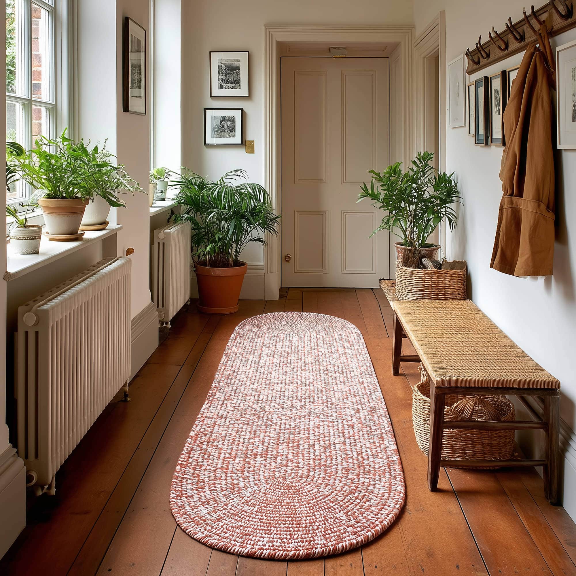 Terracotta Braided Indoor Outdoor Polypropylene Rug 2' X 6' #shape_Runner