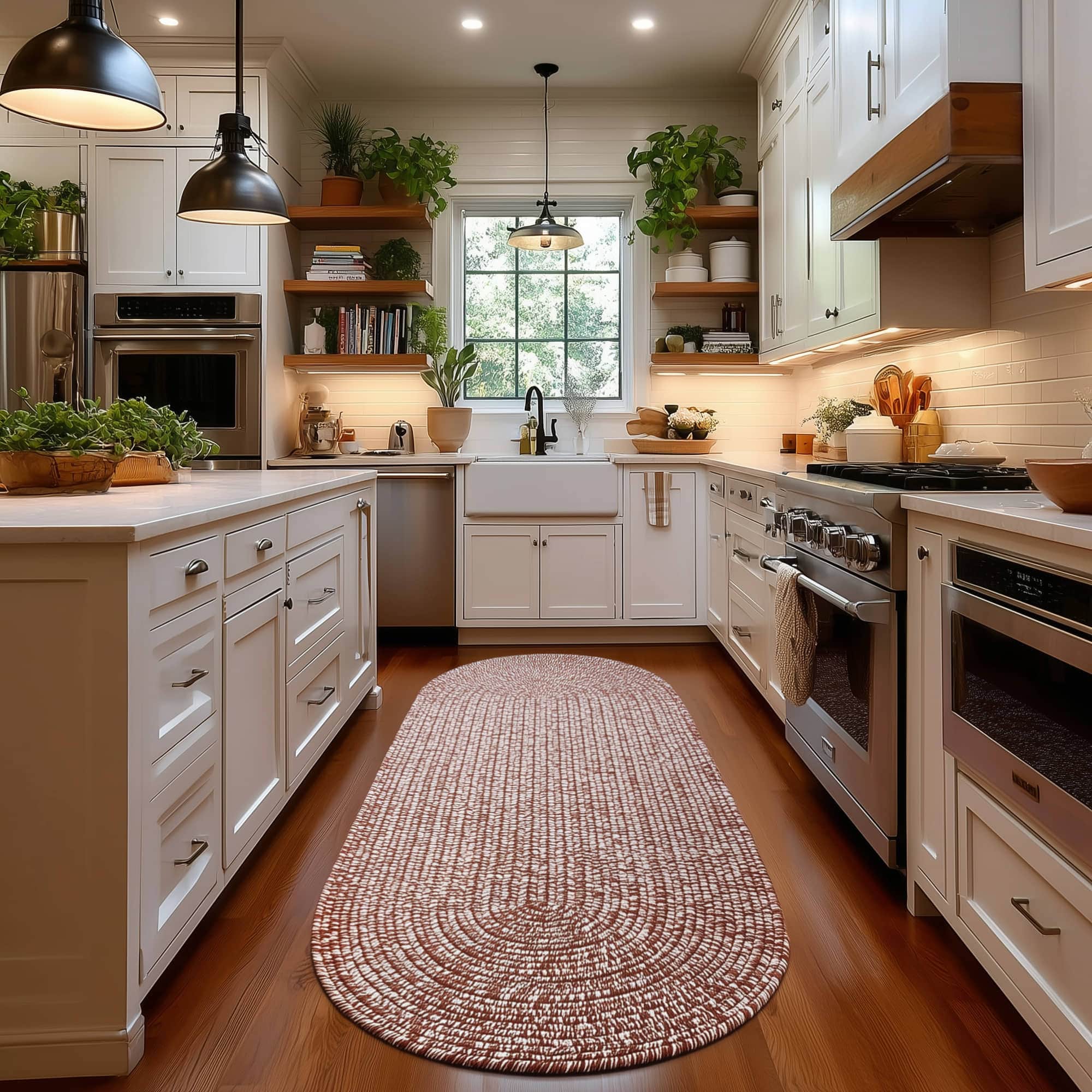 Terracotta Braided Indoor Outdoor Polypropylene Rug 2' X 6' #shape_Runner