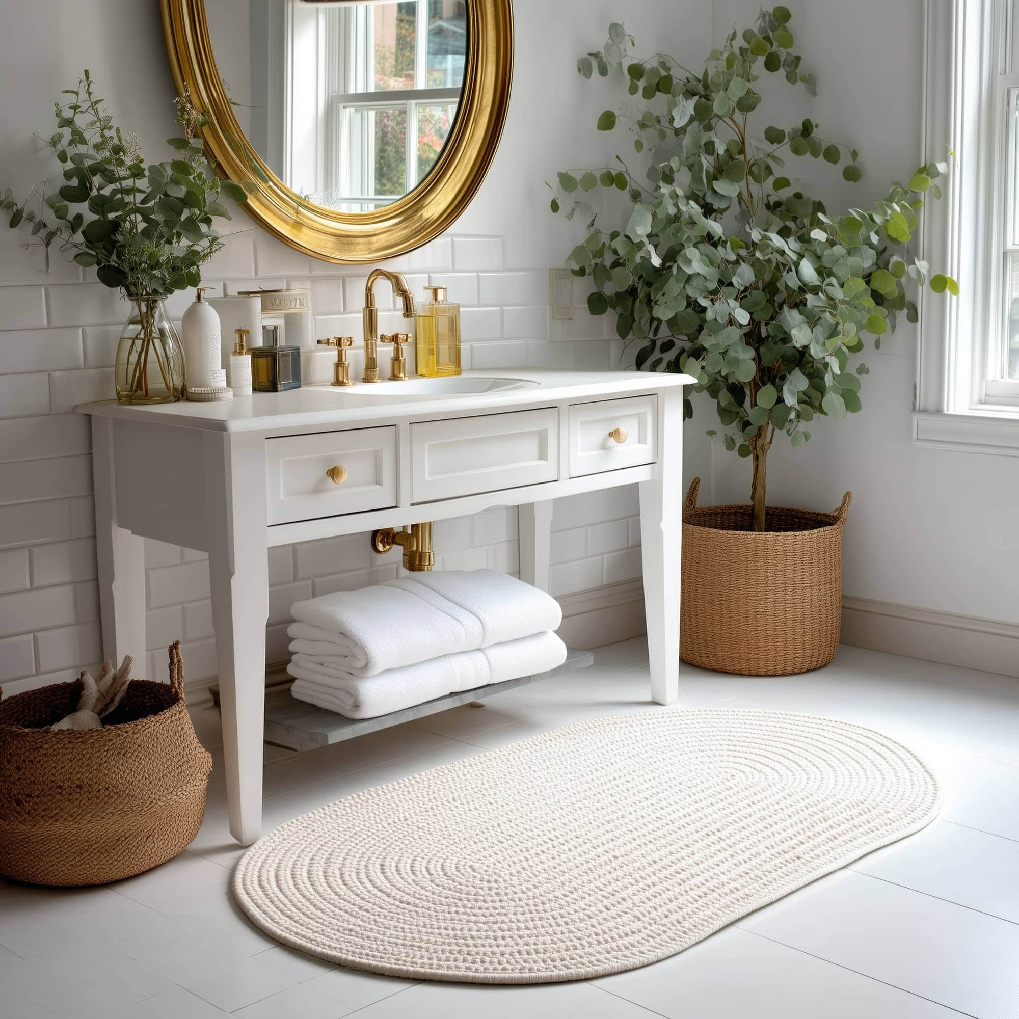 Muted Yellow, Sand Braided Indoor Outdoor Polypropylene Rug 2' X 3' #shape_Oval