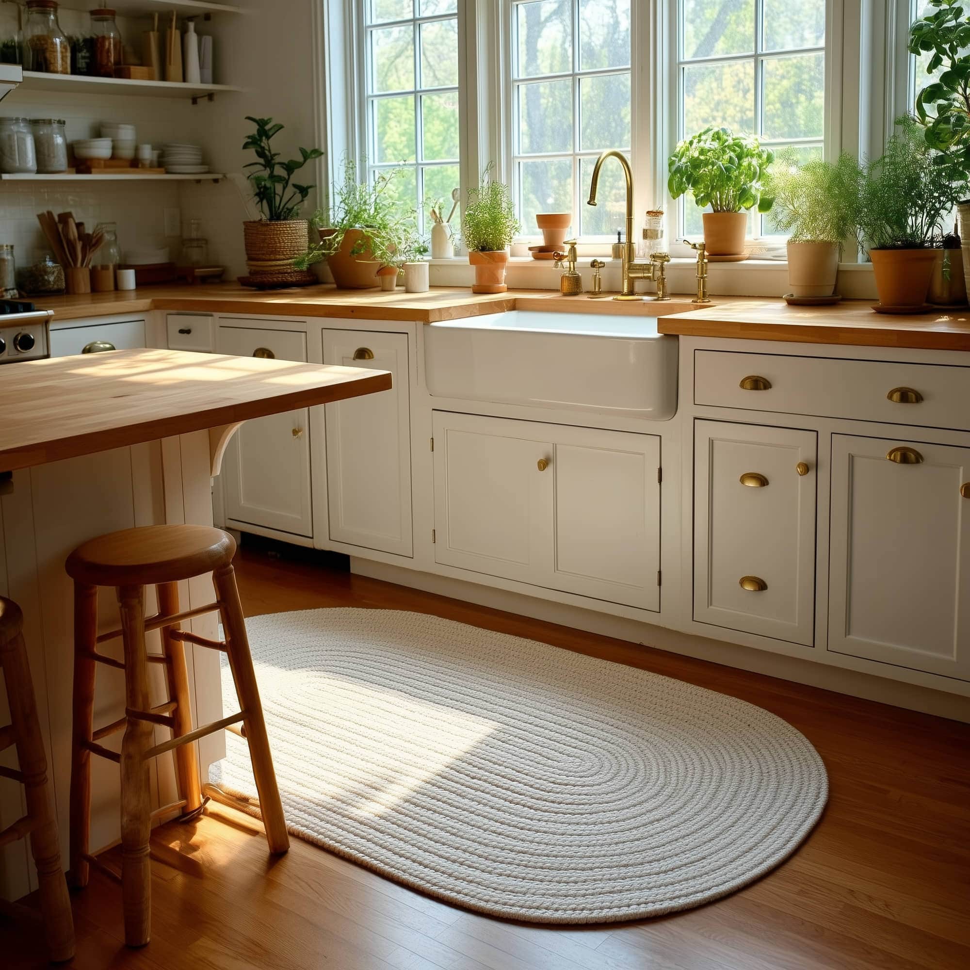 Muted Yellow, Sand Braided Indoor Outdoor Polypropylene Rug 3' X 5' #shape_Oval