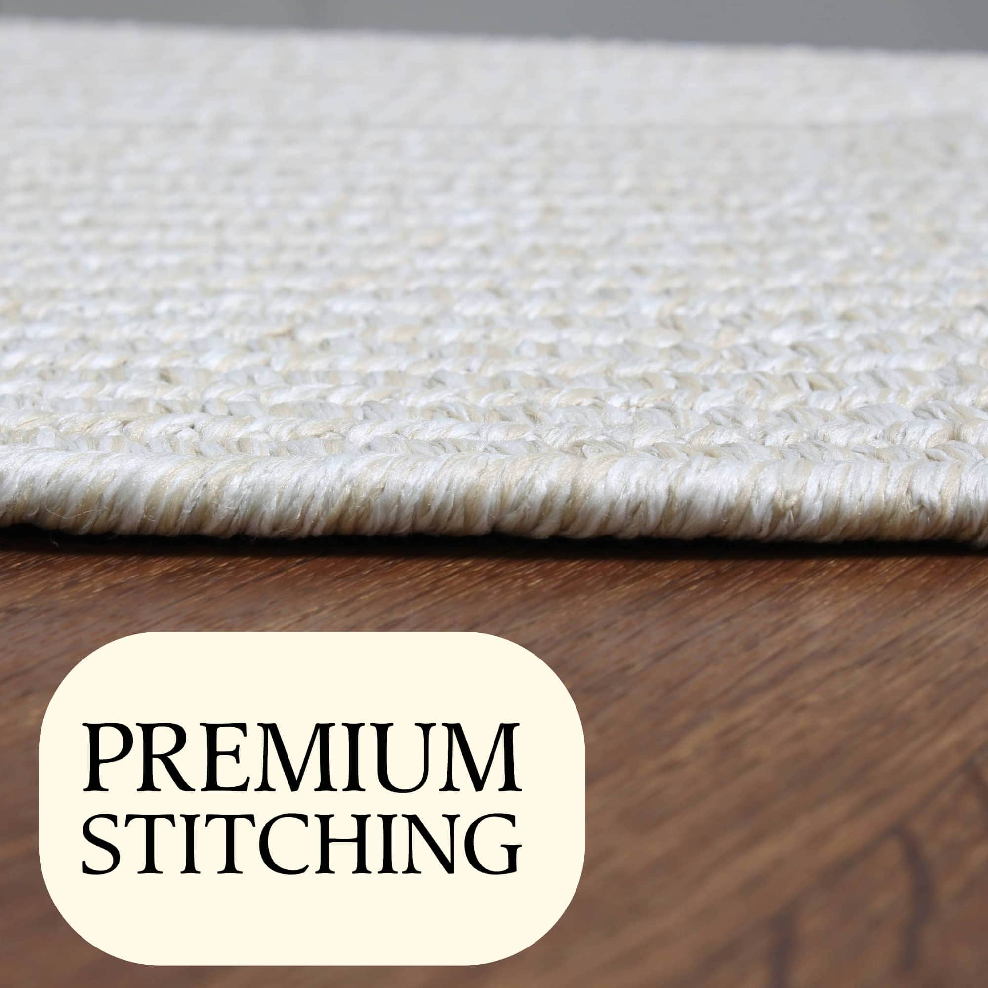 Muted Yellow, Sand Braided Indoor Outdoor Polypropylene Rug 2' X 3'