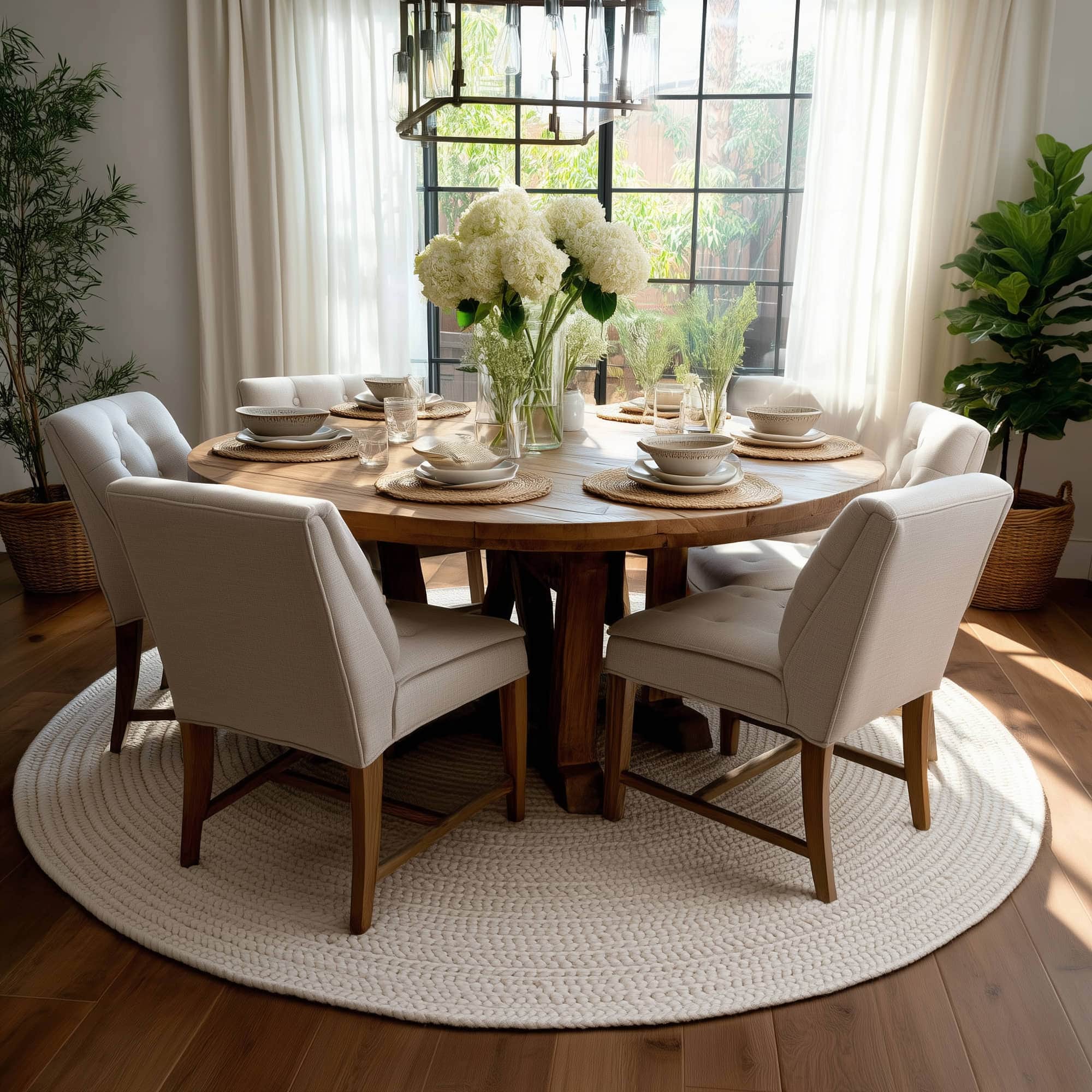 Muted Yellow, Sand Braided Indoor Outdoor Polypropylene Rug 6' #shape_Round