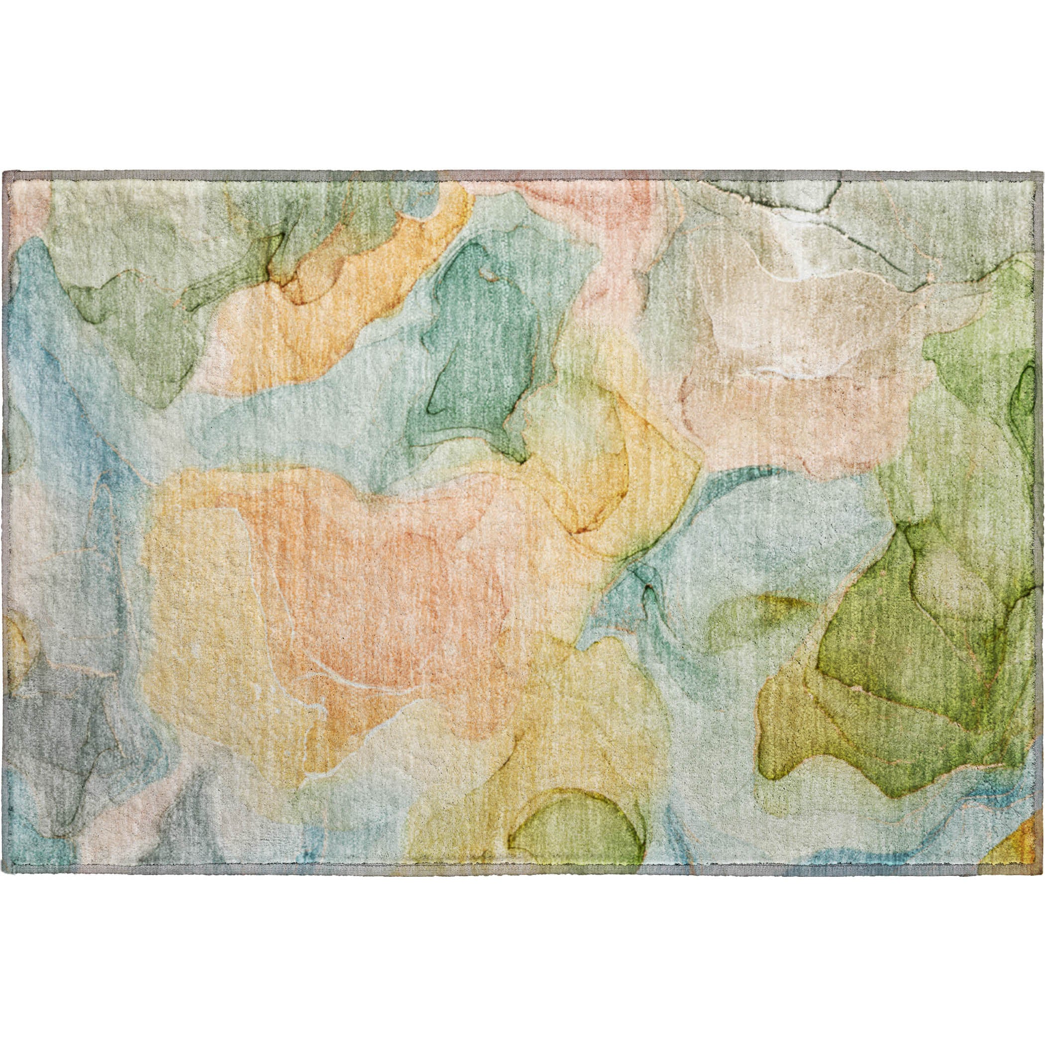 Luxury Washable Indoor/Outdoor Transitional OY4 Beige Brown Rug 1'8" x 2'6" #shape_Rectangle