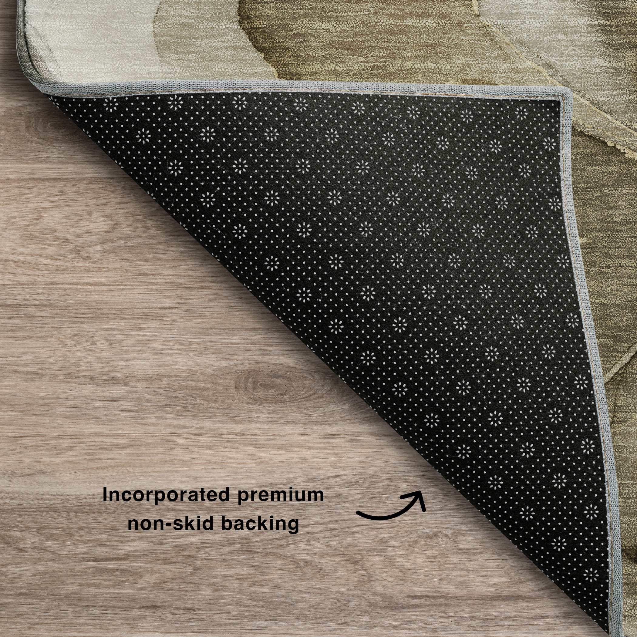 Luxury Washable Indoor/Outdoor Transitional OY4 Taupe Brown Rug 1'8" x 2'6" #shape_Rectangle