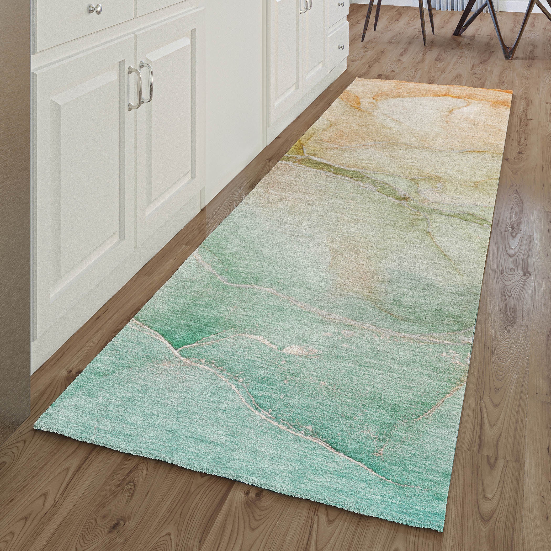 Luxury Washable Indoor/Outdoor Transitional OY6 Taupe Brown Rug 2'3" x 7'6" #shape_Runner