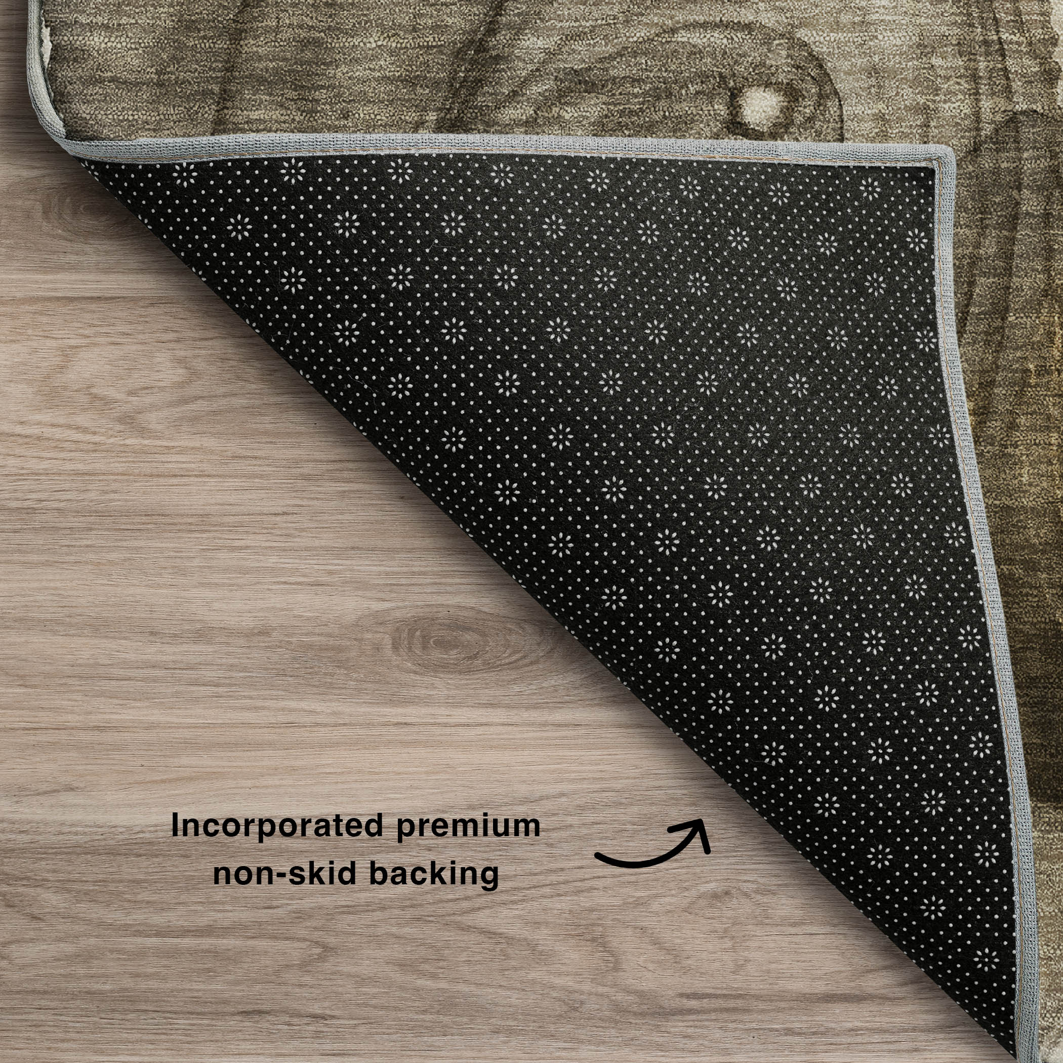 Luxury Washable Indoor/Outdoor Transitional OY9 Beige Brown Rug 1'8" x 2'6" #shape_Rectangle