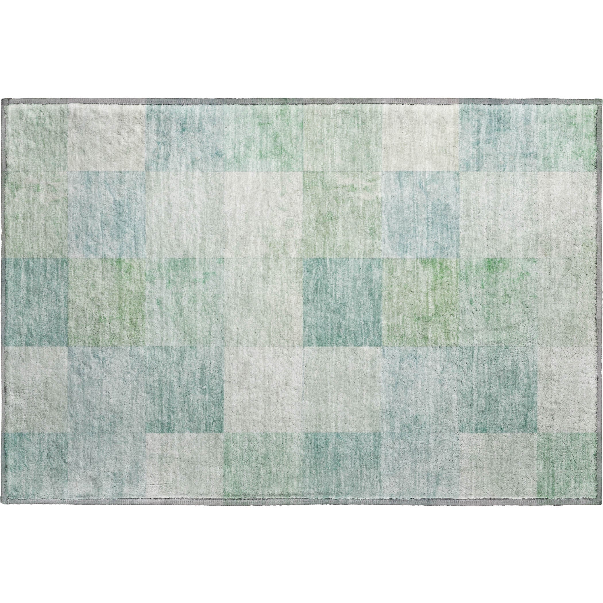 Luxury Machine Washable Indoor/Outdoor Transitional PA10 Seafoam Blue Rug 1'8" x 2'6" #shape_Rectangle