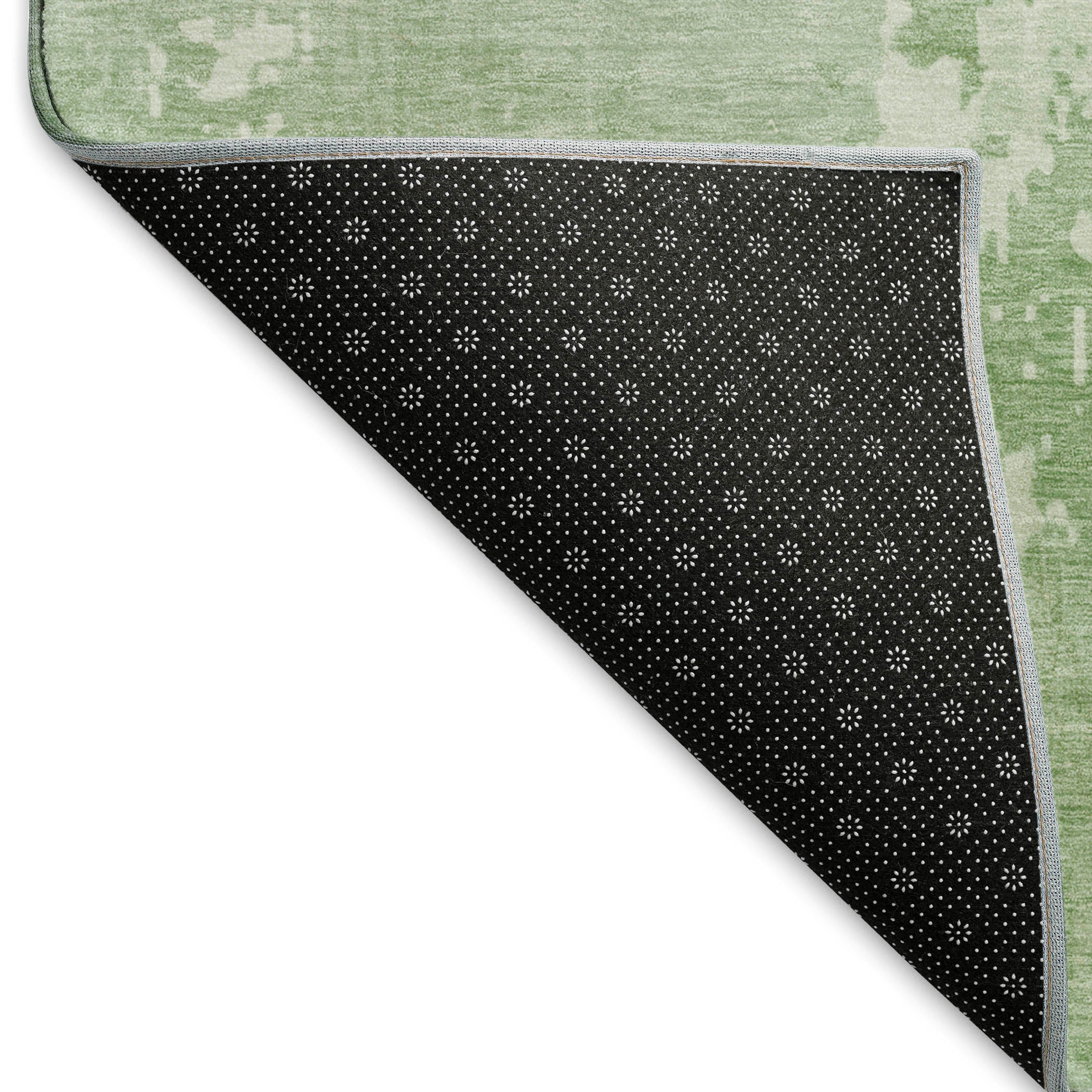 Luxury Machine Washable Indoor/Outdoor Transitional PA11 Mint Green Rug 1'8" x 2'6" #shape_Rectangle