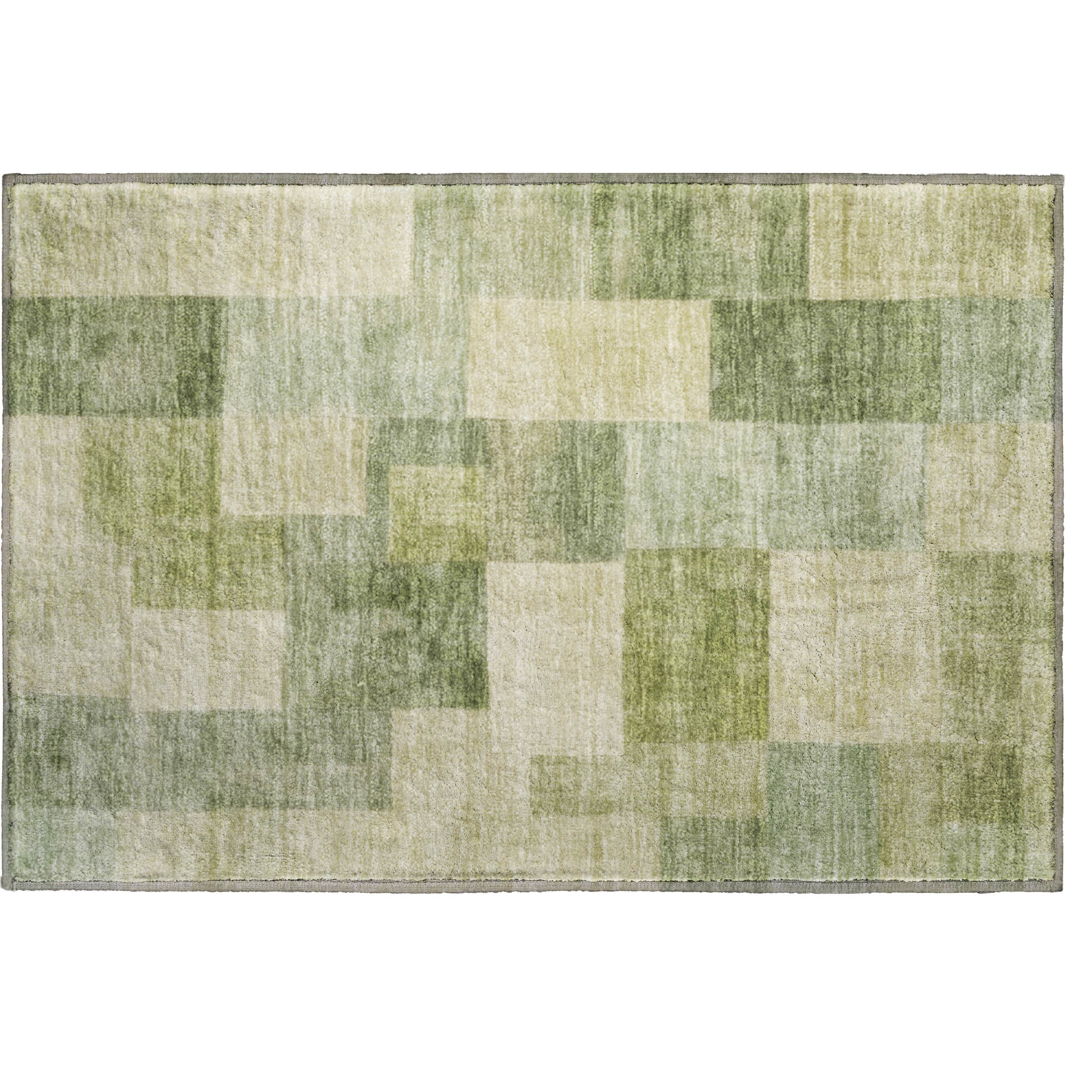 Luxury Machine Washable Indoor/Outdoor Transitional PA12 Aloe Green Rug 1'8" x 2'6" #shape_Rectangle