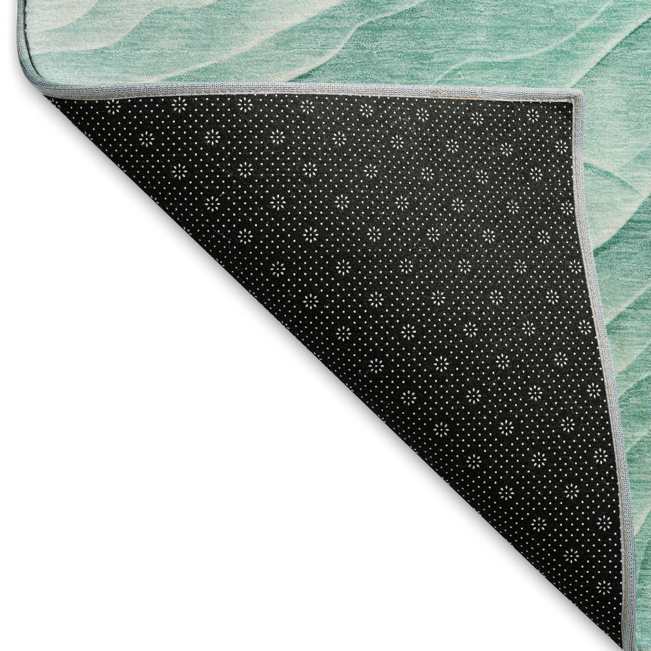 Luxury Machine Washable Indoor/Outdoor Transitional PA1 Aqua Teal Rug 1'8" x 2'6" #shape_Rectangle