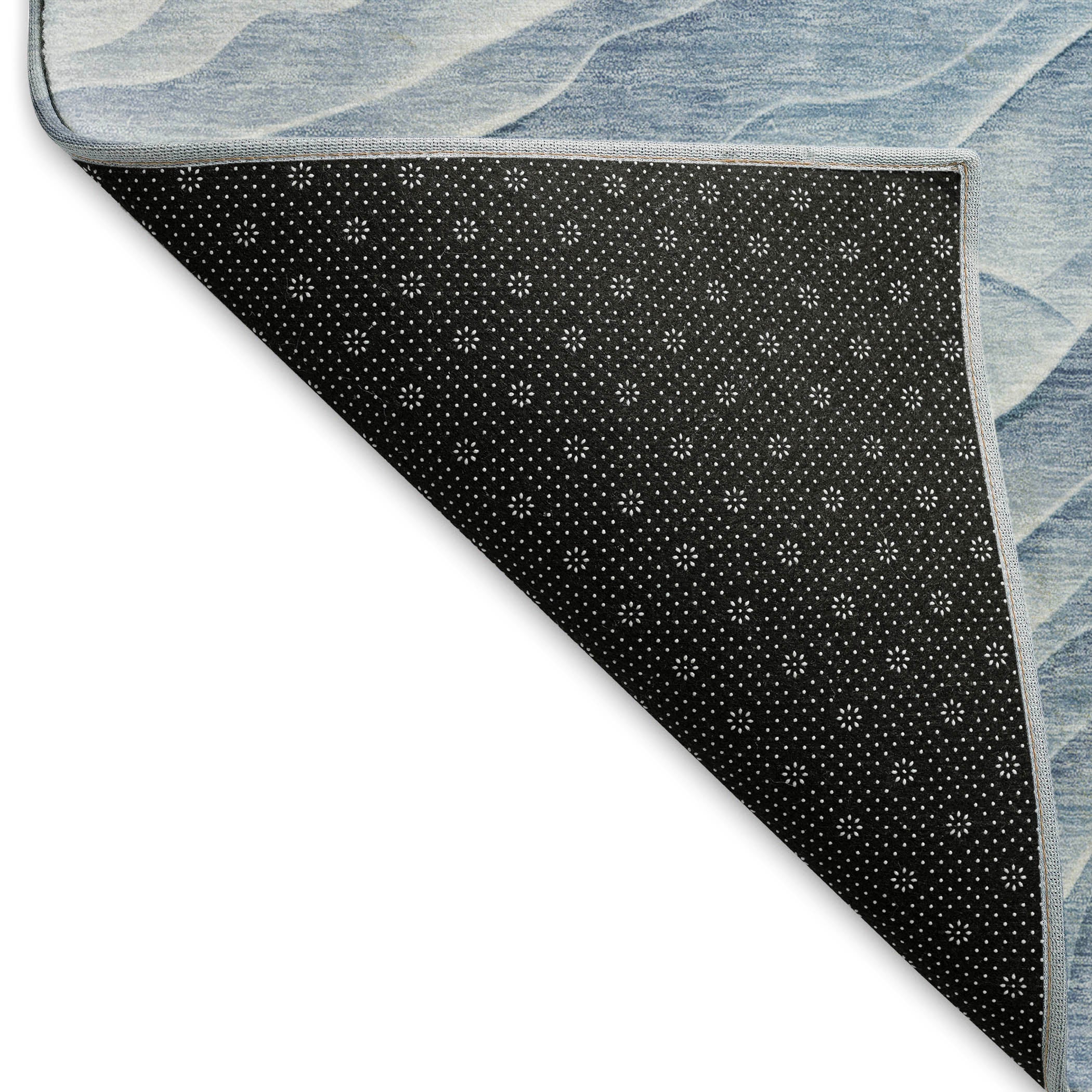 Luxury Machine Washable Indoor/Outdoor Transitional PA1 Denim Blue Rug 1'8" x 2'6" #shape_Rectangle