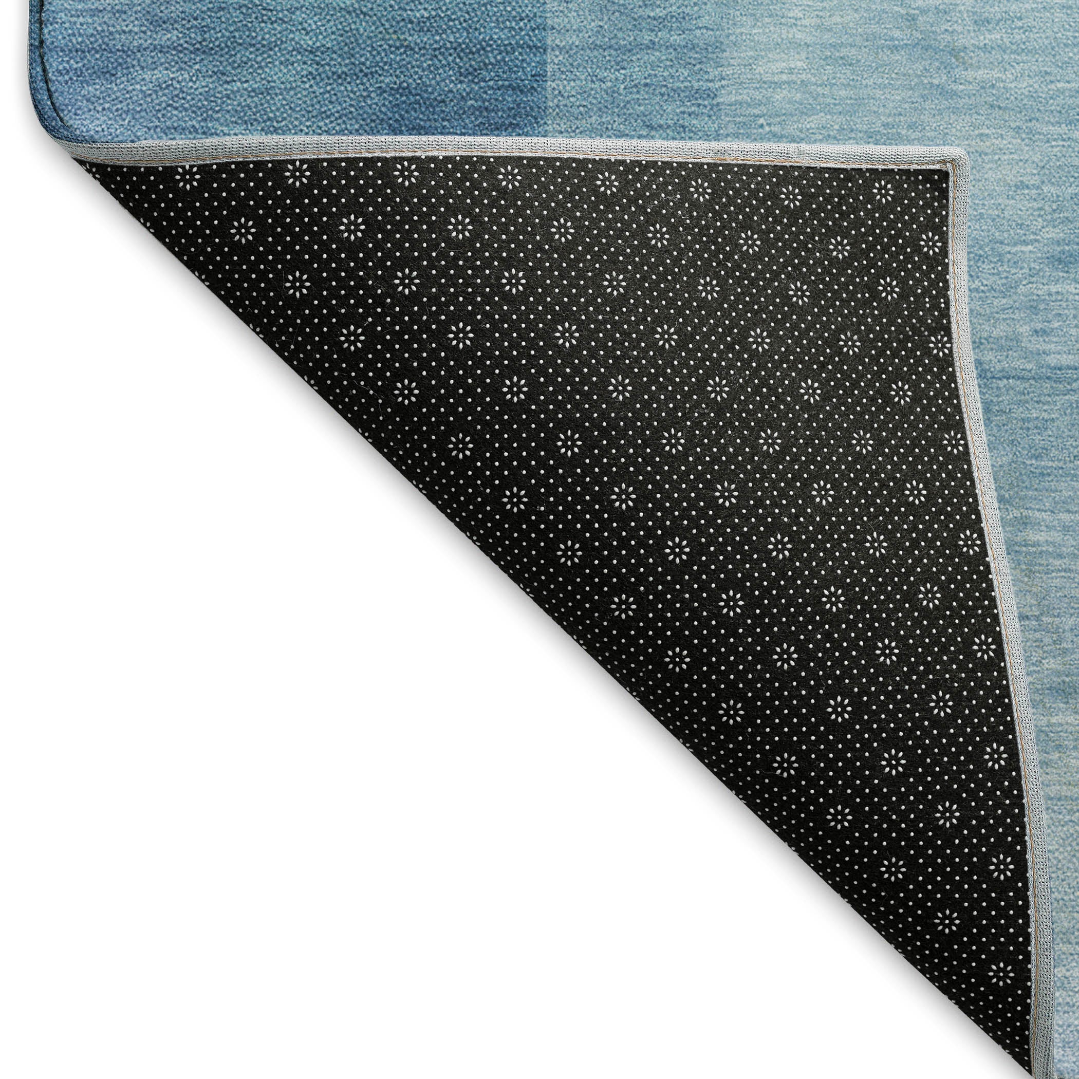 Luxury Machine Washable Indoor/Outdoor Transitional PA5 Blue Rug 1'8" x 2'6" #shape_Rectangle