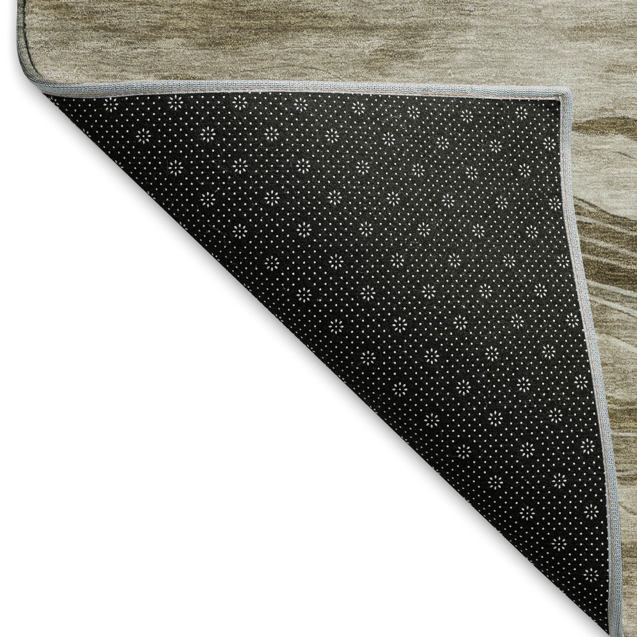 Luxury Machine Washable Indoor/Outdoor Transitional PA6 Brown Rug 1'8" x 2'6" #shape_Rectangle