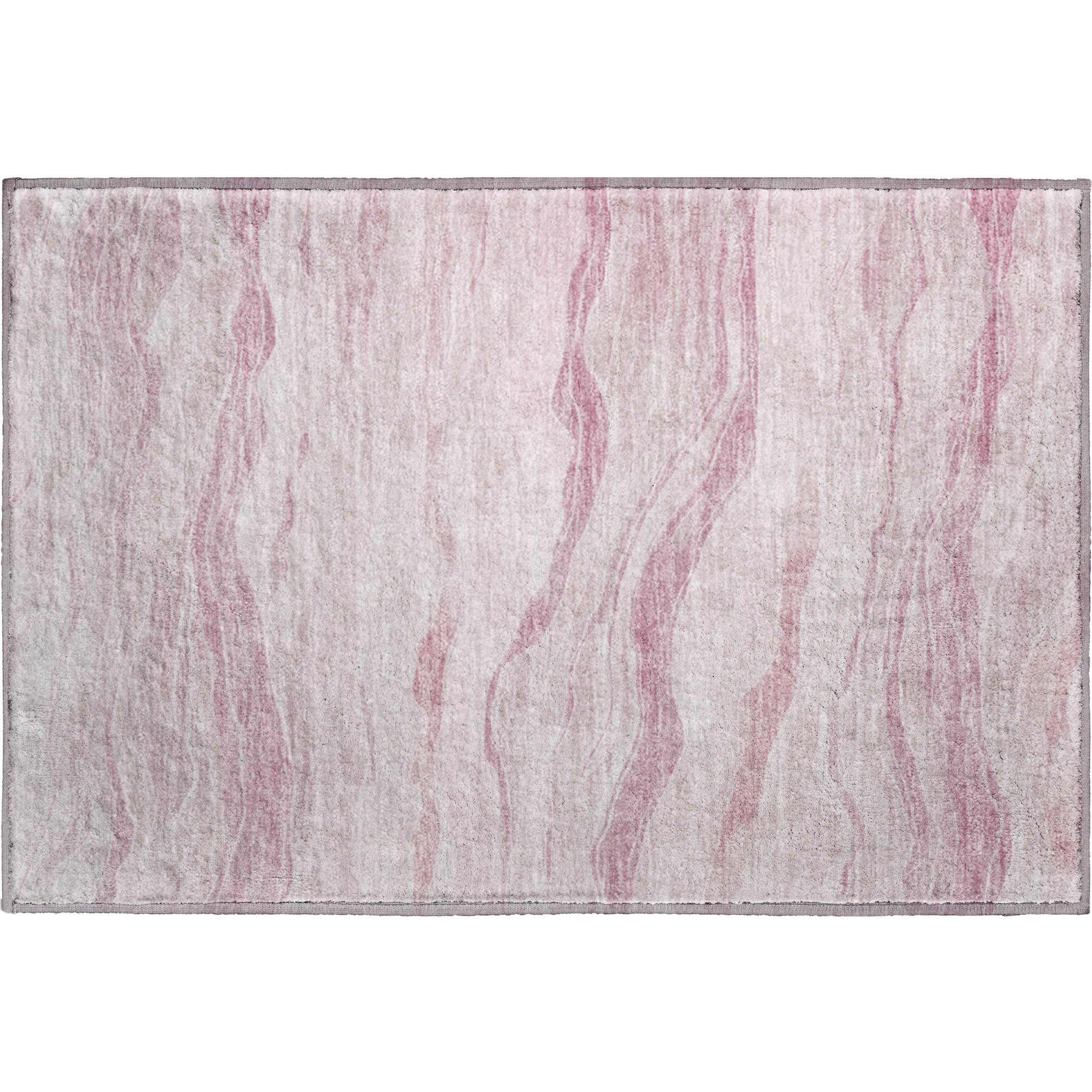 Luxury Machine Washable Indoor/Outdoor Transitional PA6 Pink Rug 1'8" x 2'6" #shape_Rectangle
