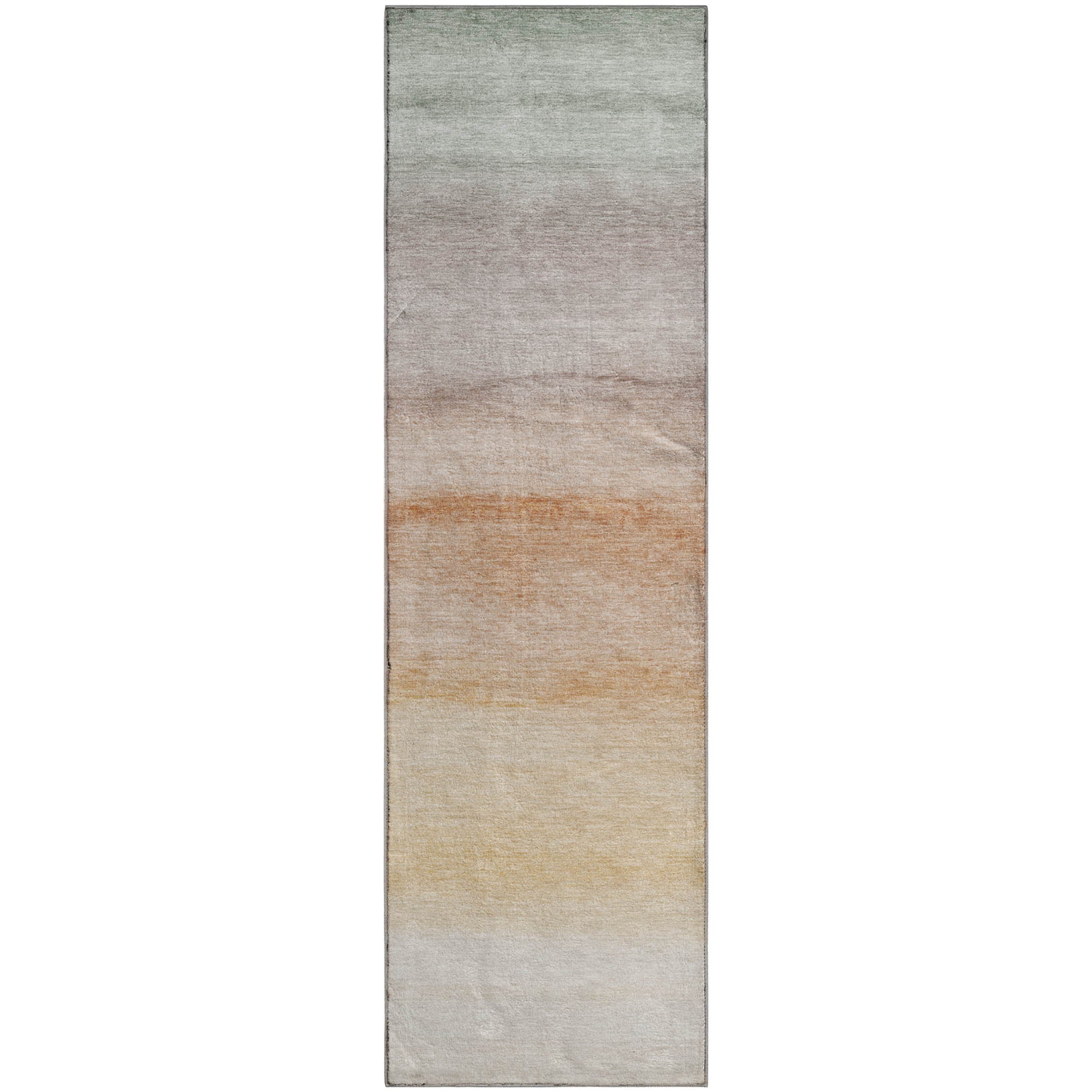 Luxury Machine Washable Indoor/Outdoor Transitional PA8 Coral Orange Rug 2'3" x 7'6" #shape_Runner