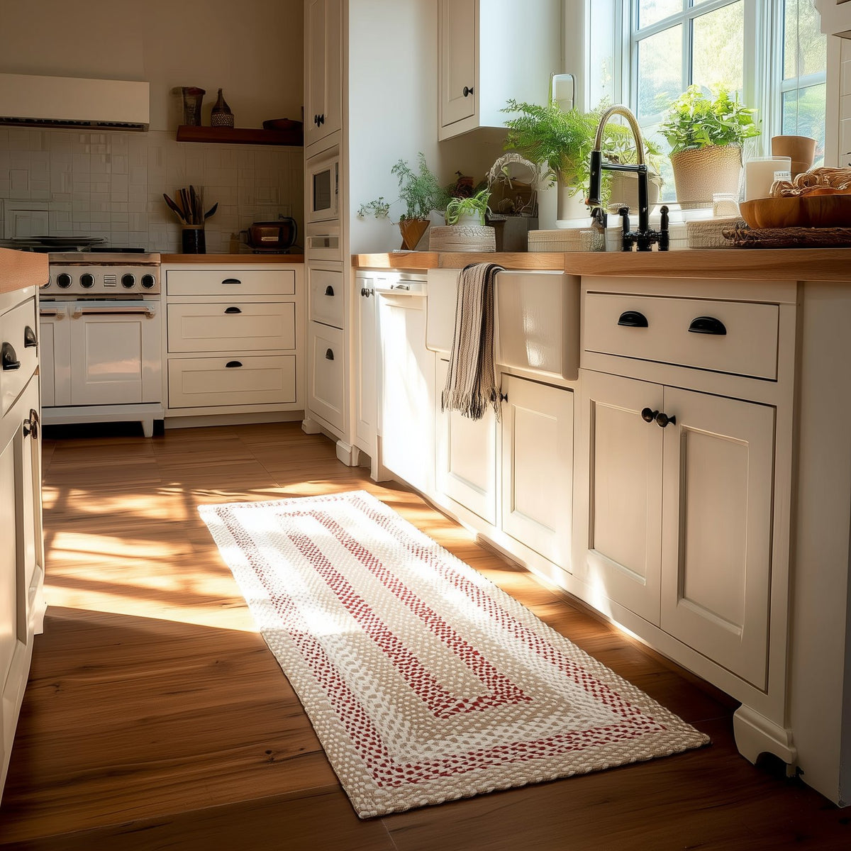 Beige Plymouth Collection braided rug 2' x 6' Rectangle Runner #size_2' x 6' Rectangle Runner