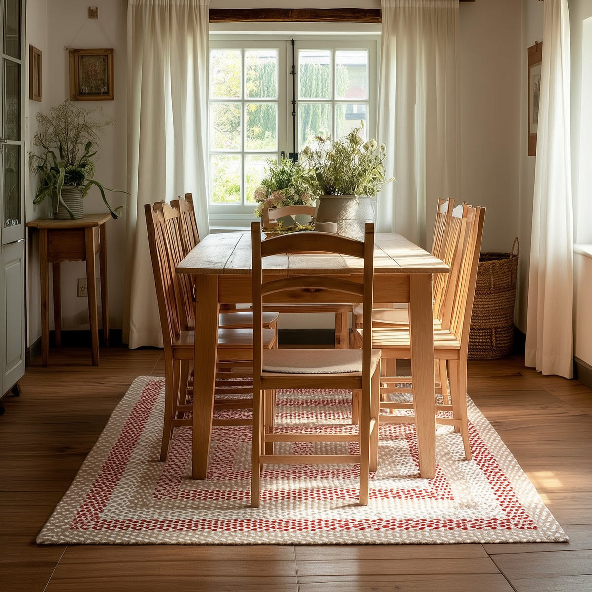 Beige Plymouth Collection braided rug 7' x 9' Rectangle #size_7' x 9' Rectangle