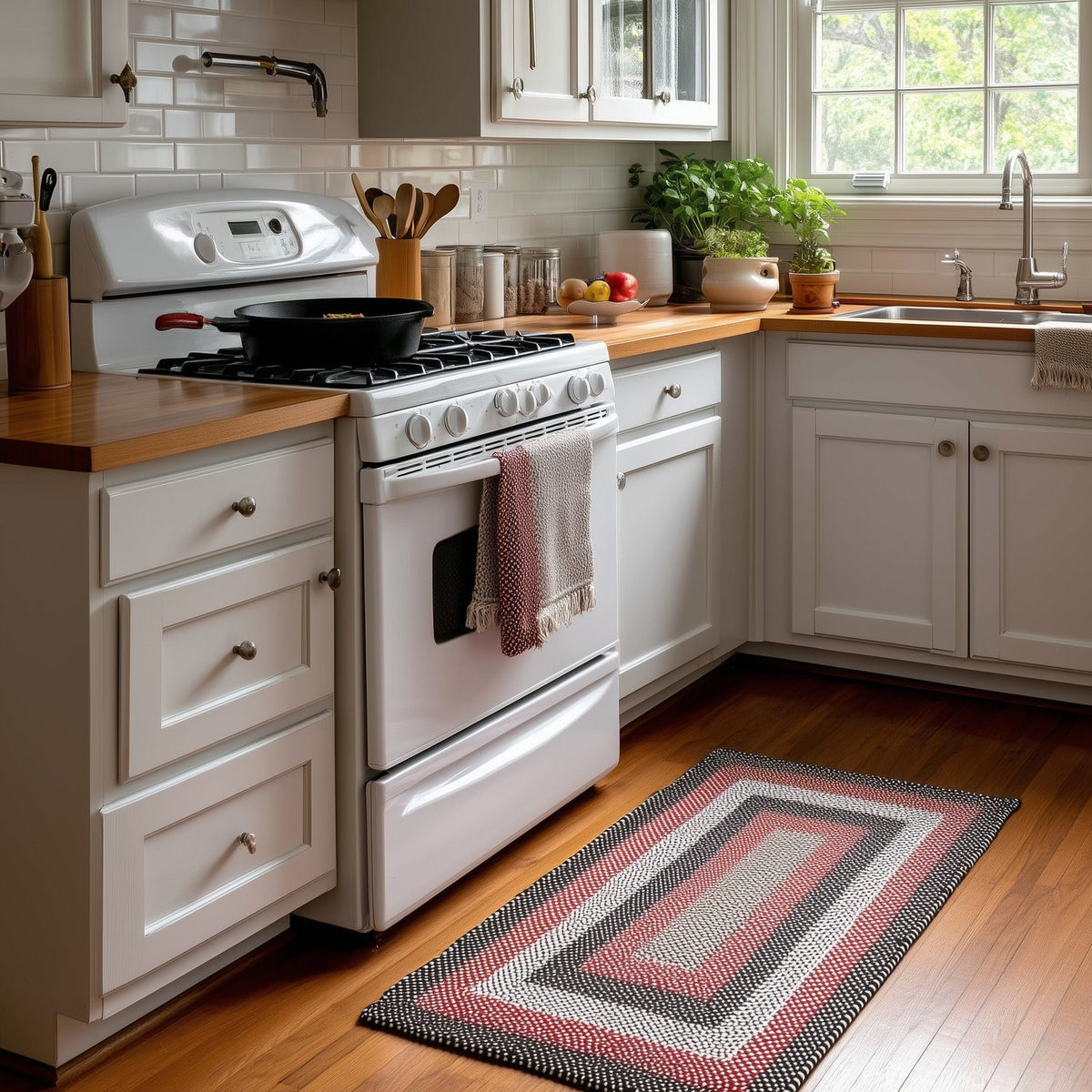 Black Plymouth Collection braided rug 2' x 3' Rectangle #size_2' x 3' Rectangle