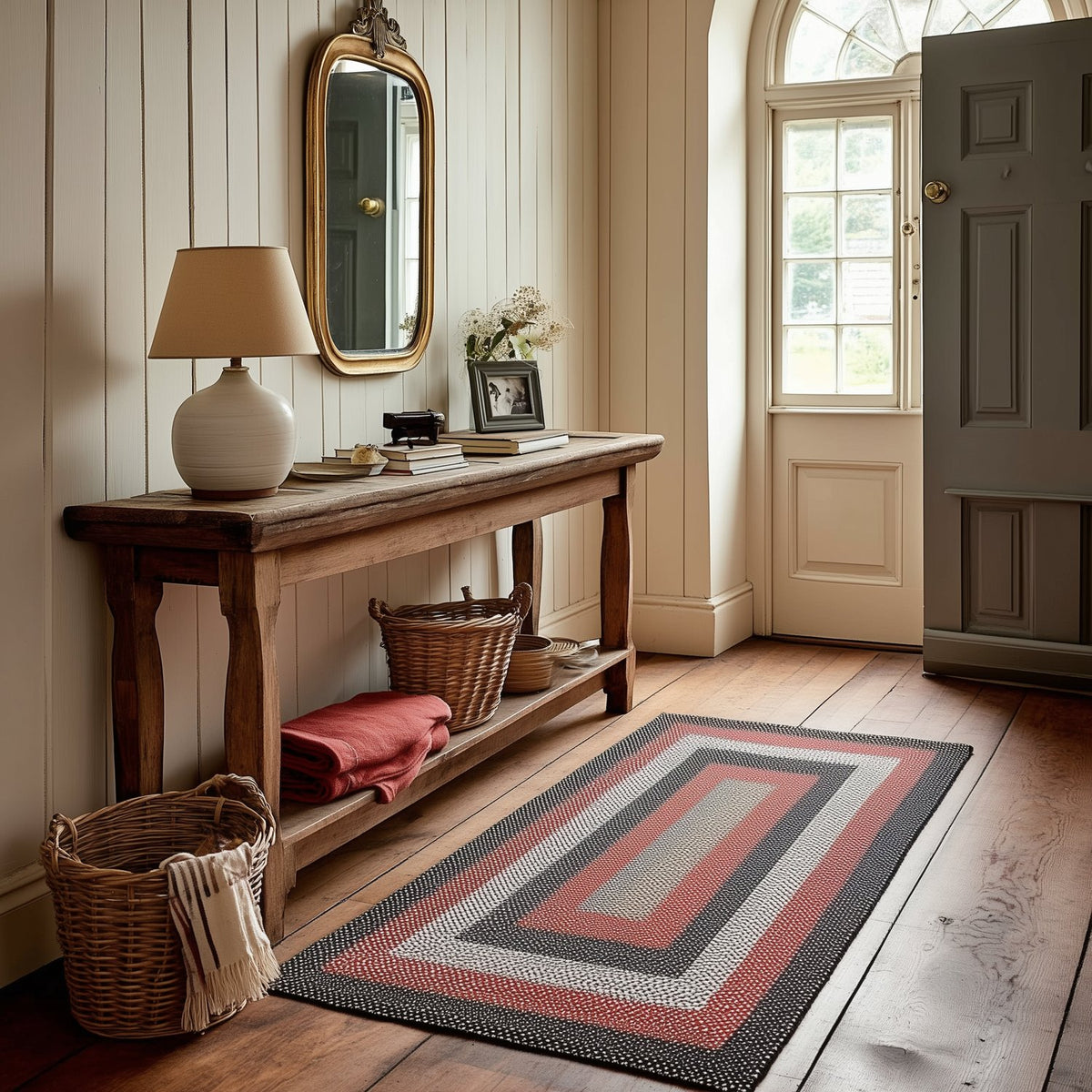Black Plymouth Collection braided rug 3' x 5' Rectangle #size_3' x 5' Rectangle