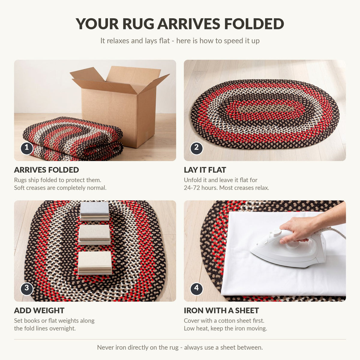 Black Plymouth Collection braided rug 5' x 7' Oval #size_5' x 7' Oval