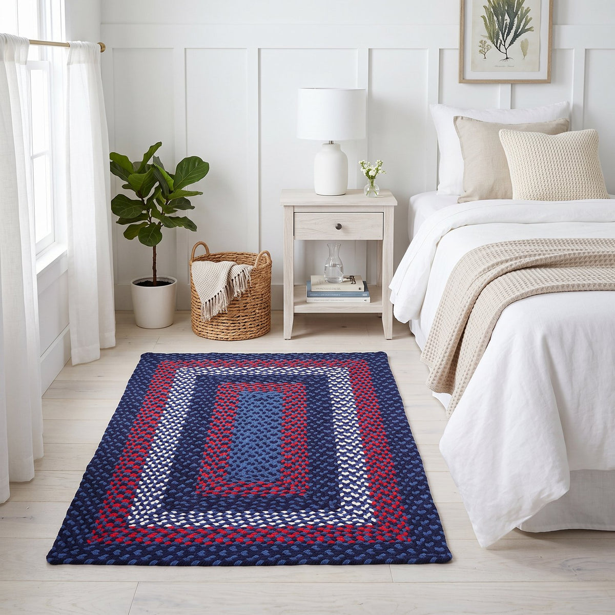 Blue Plymouth Collection braided rug 2' x 3' Rectangle #size_2' x 3' Rectangle