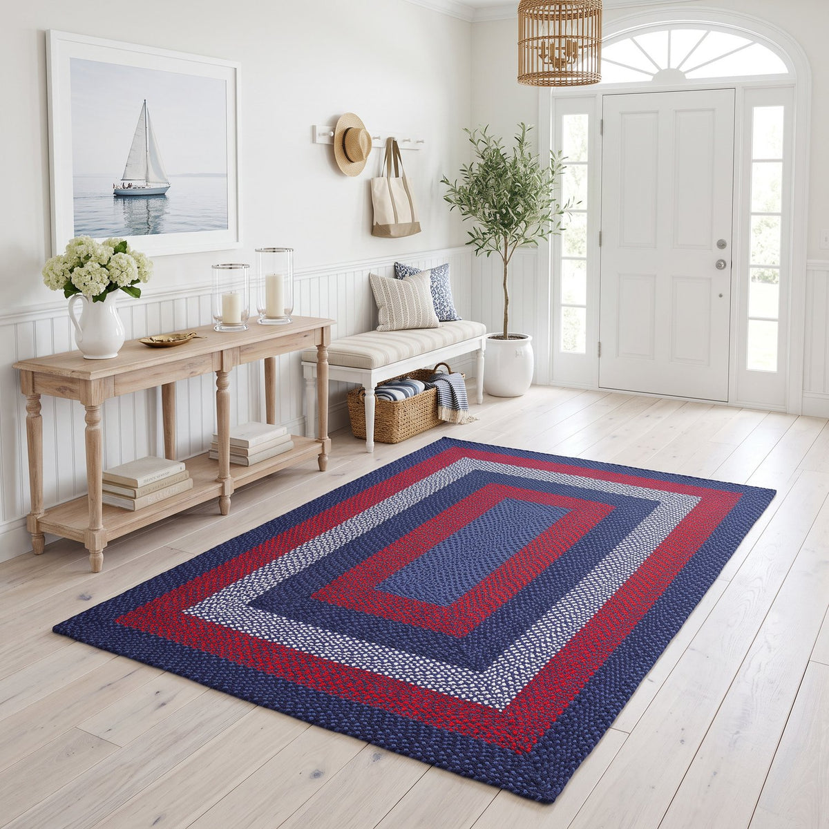 Blue Plymouth Collection braided rug 4' x 6' Rectangle #size_4' x 6' Rectangle