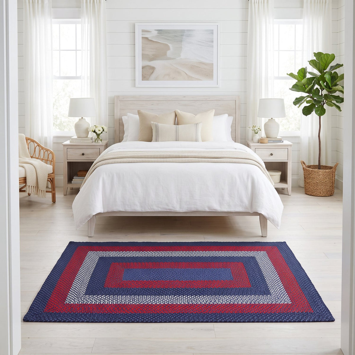 Blue Plymouth Collection braided rug 5' x 7' Rectangle #size_5' x 7' Rectangle