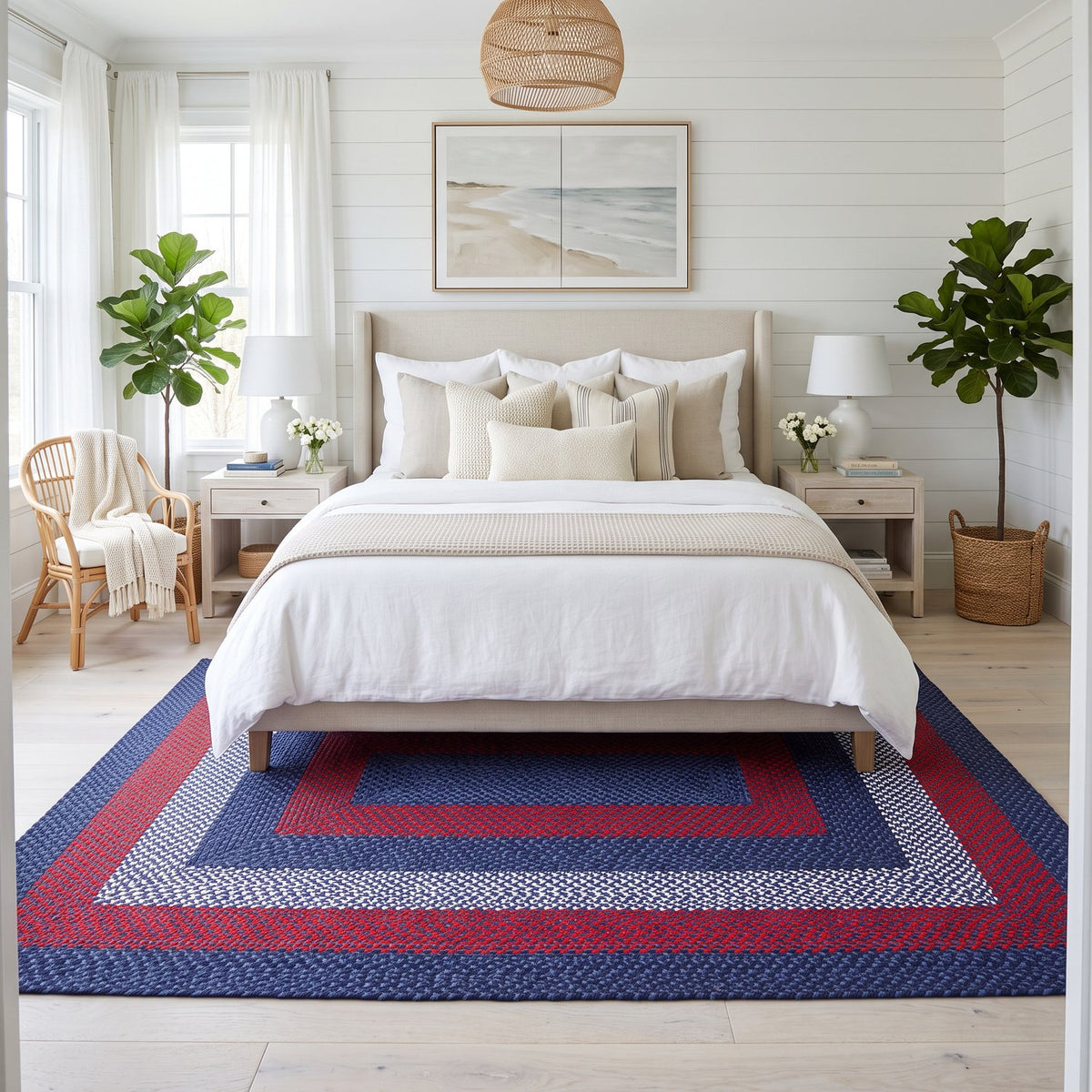 Blue Plymouth Collection braided rug 7' x 9' Rectangle #size_7' x 9' Rectangle