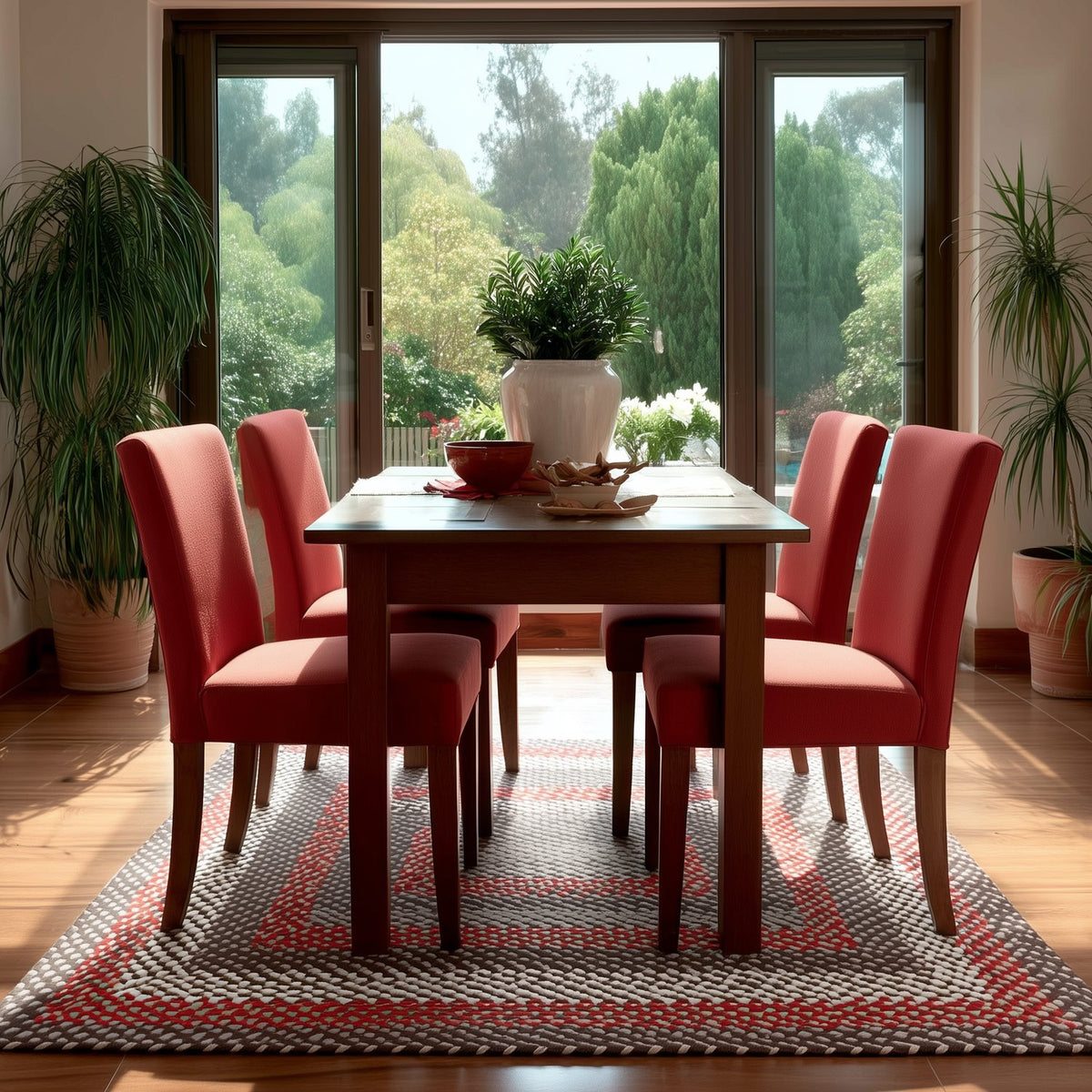 Brown Plymouth Collection braided rug 4' x 6' Rectangle #size_4' x 6' Rectangle