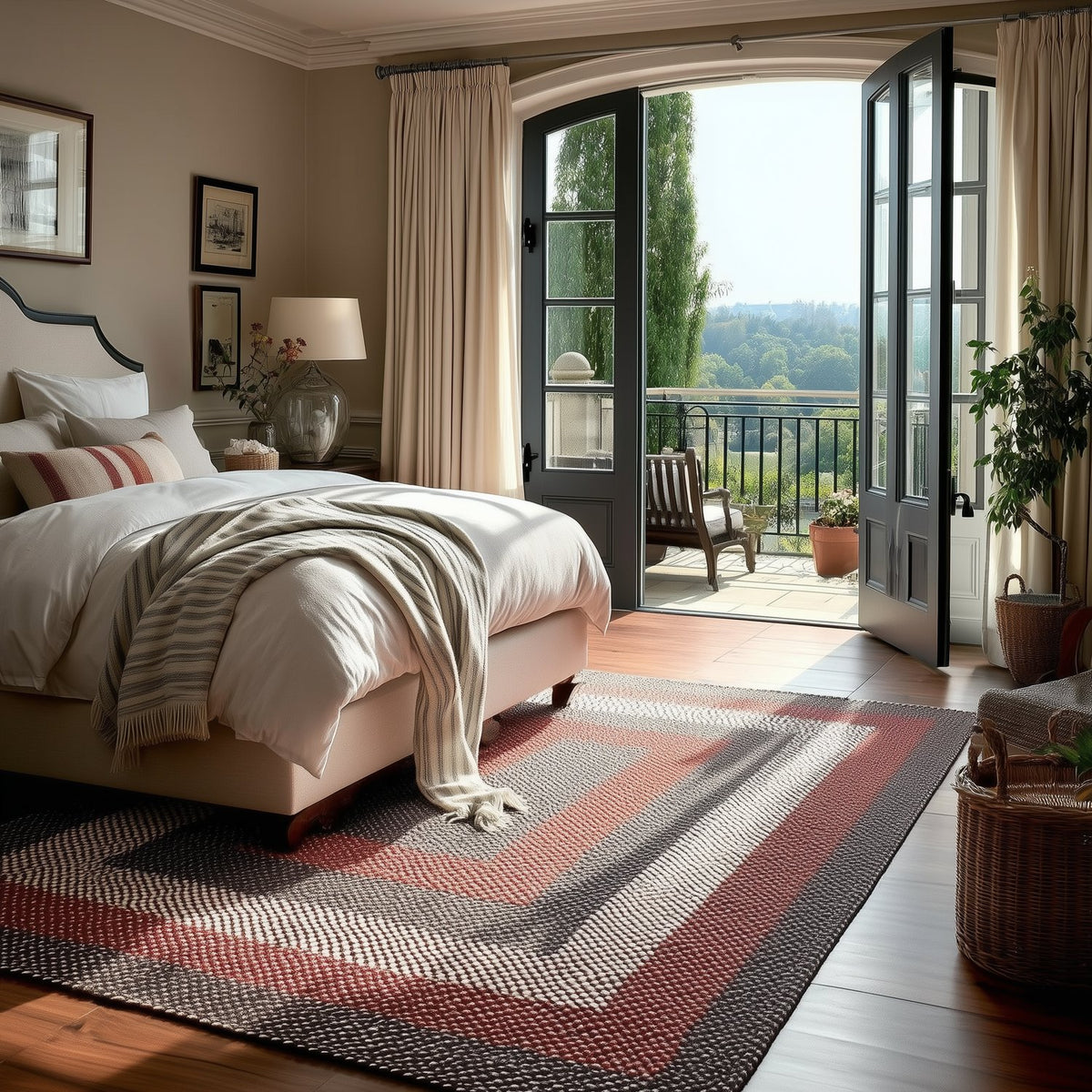 Brown Plymouth Collection braided rug 7' x 9' Rectangle #size_7' x 9' Rectangle