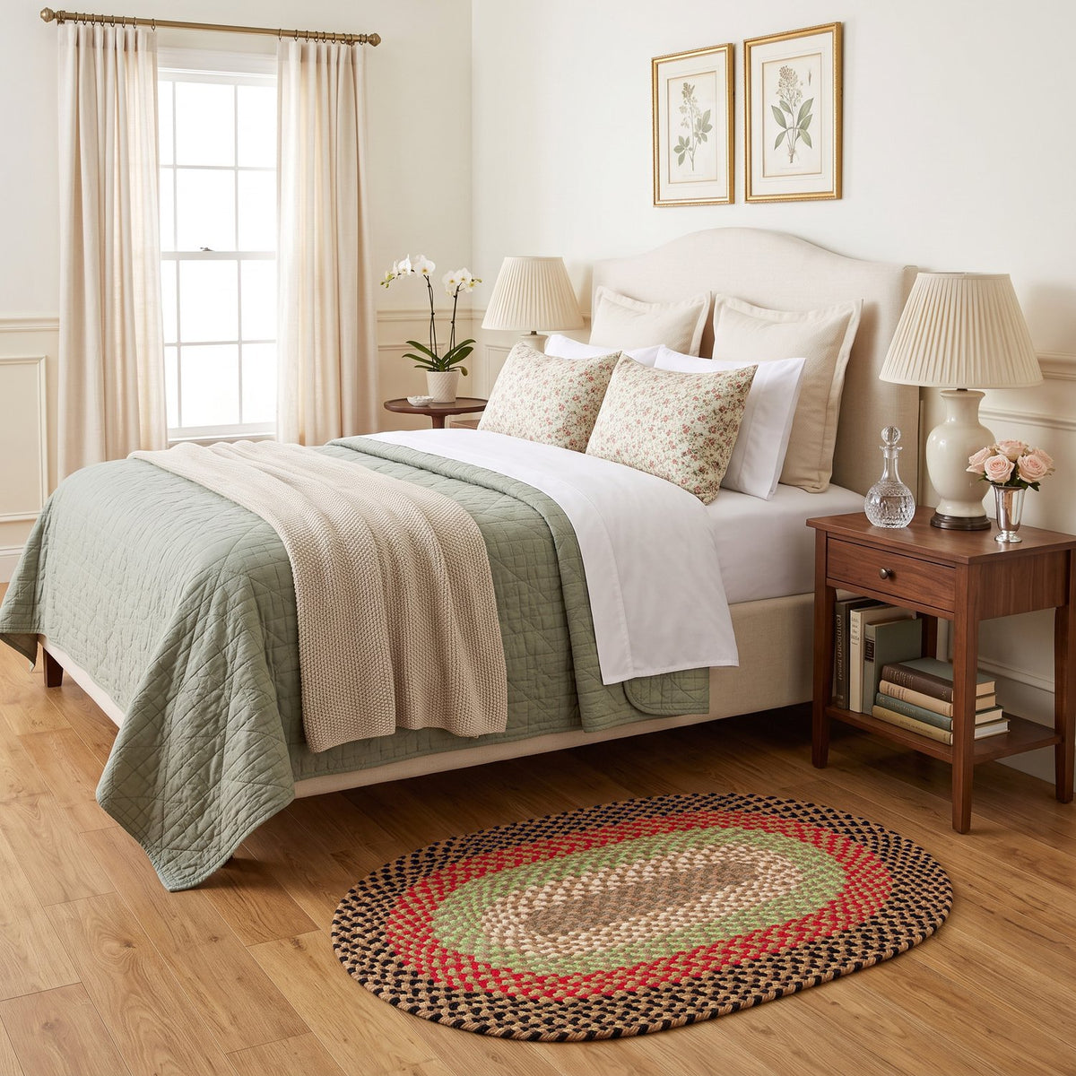 Earthtone Plymouth Collection braided rug 2' x 3' Oval #size_2' x 3' Oval