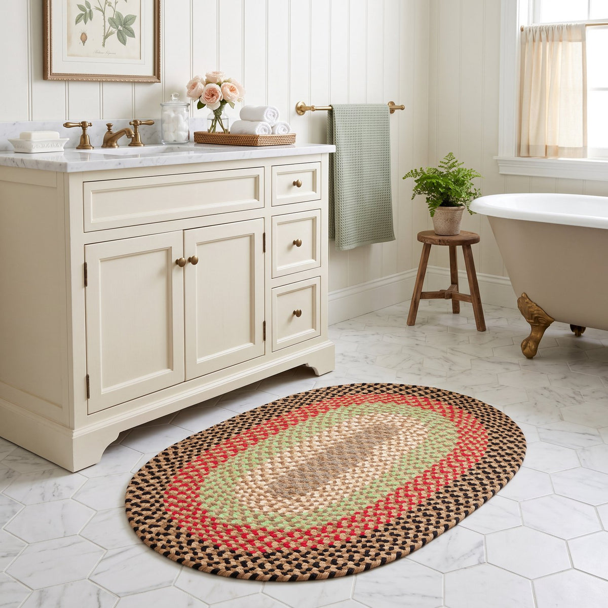 Earthtone Plymouth Collection braided rug 2' x 3' Oval #size_2' x 3' Oval