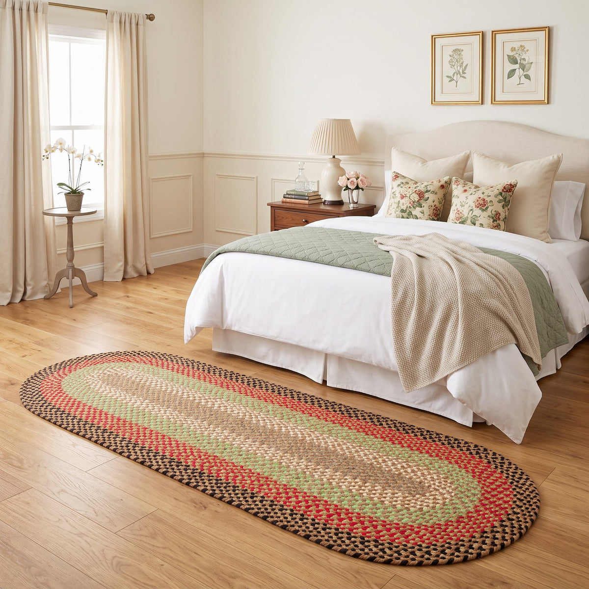 Earthtone Plymouth Collection braided rug 2' x 6' Oval Runner #size_2' x 6' Oval Runner