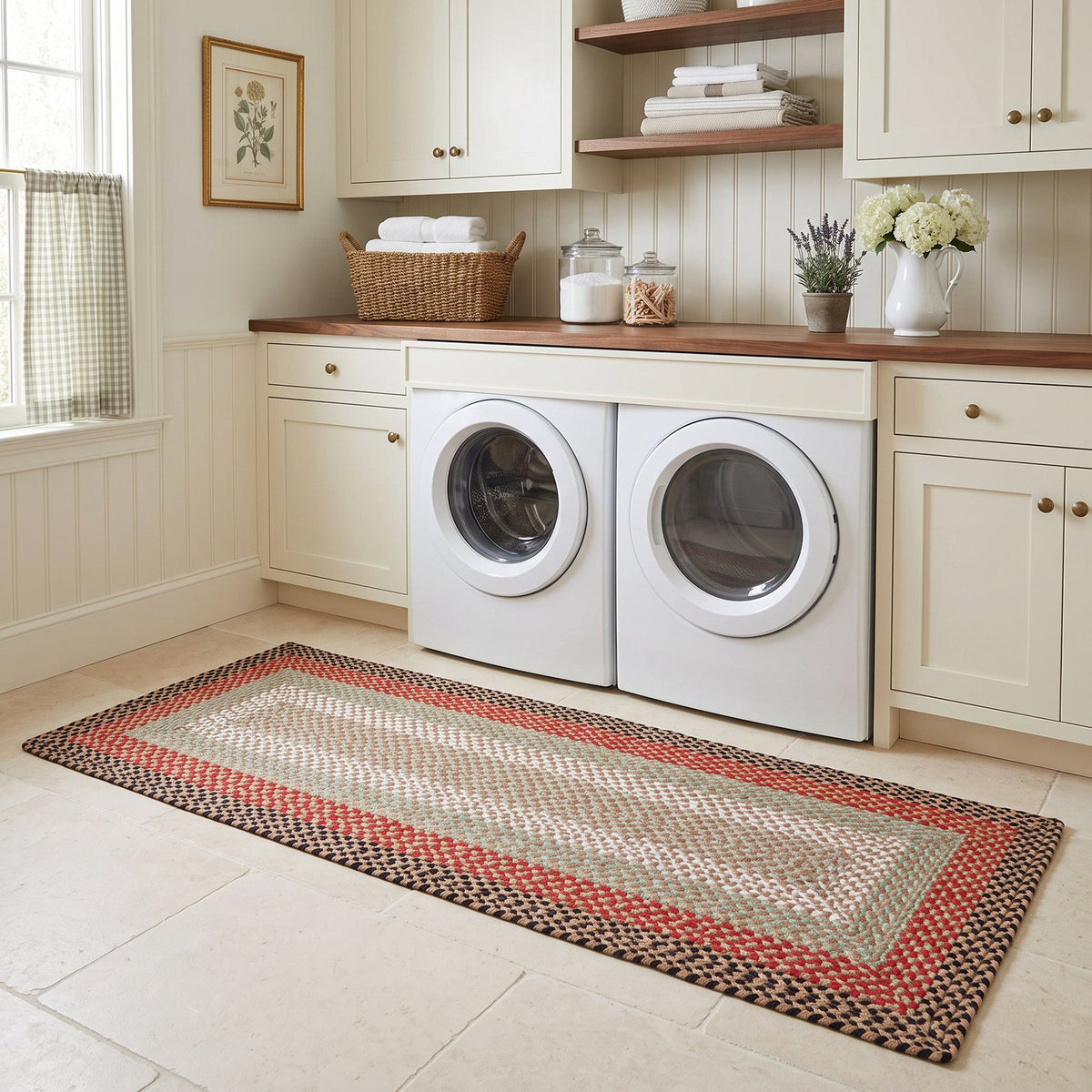 Earthtone Plymouth Collection braided rug 2' x 6' Rectangle Runner #size_2' x 6' Rectangle Runner