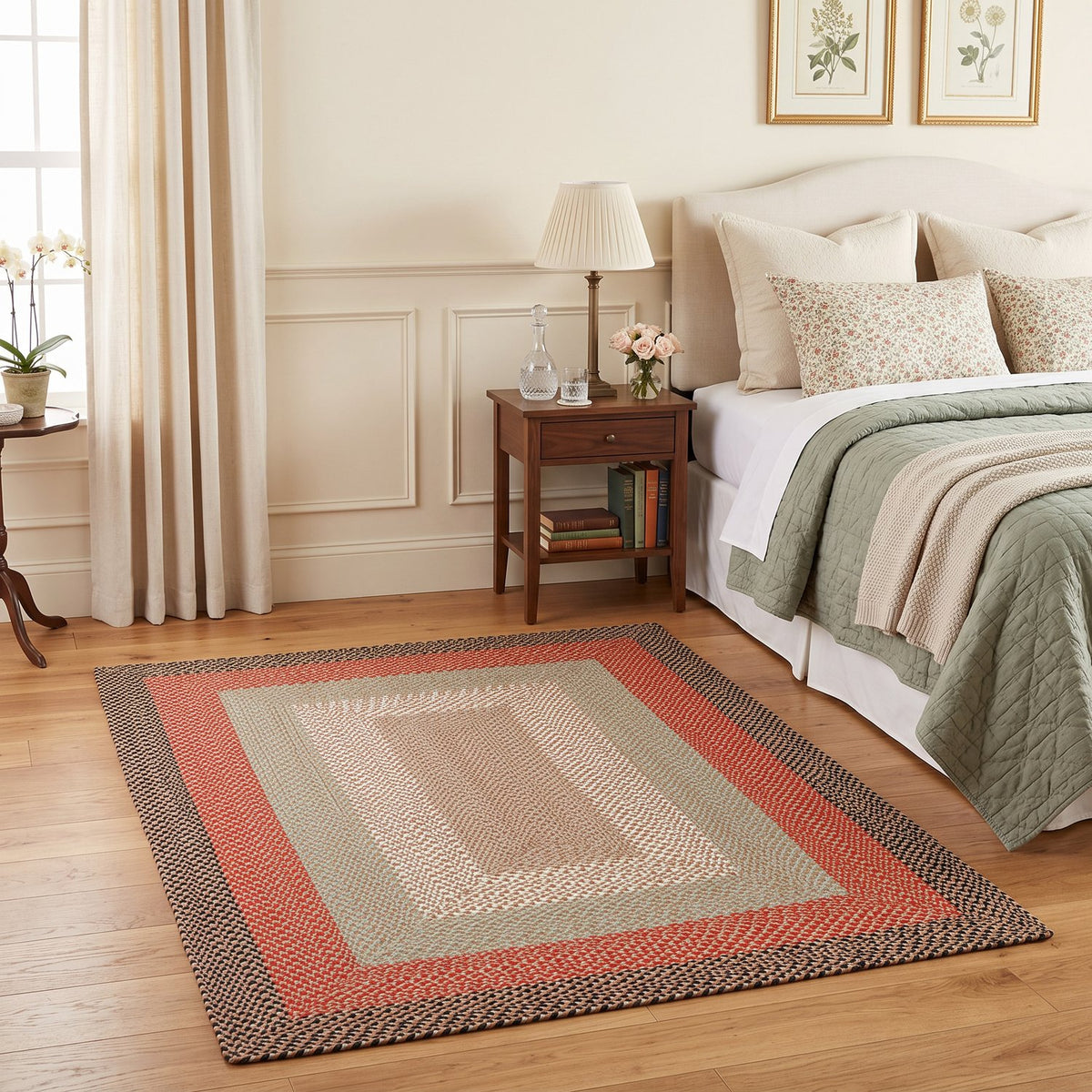 Earthtone Plymouth Collection braided rug 4' x 6' Rectangle #size_4' x 6' Rectangle
