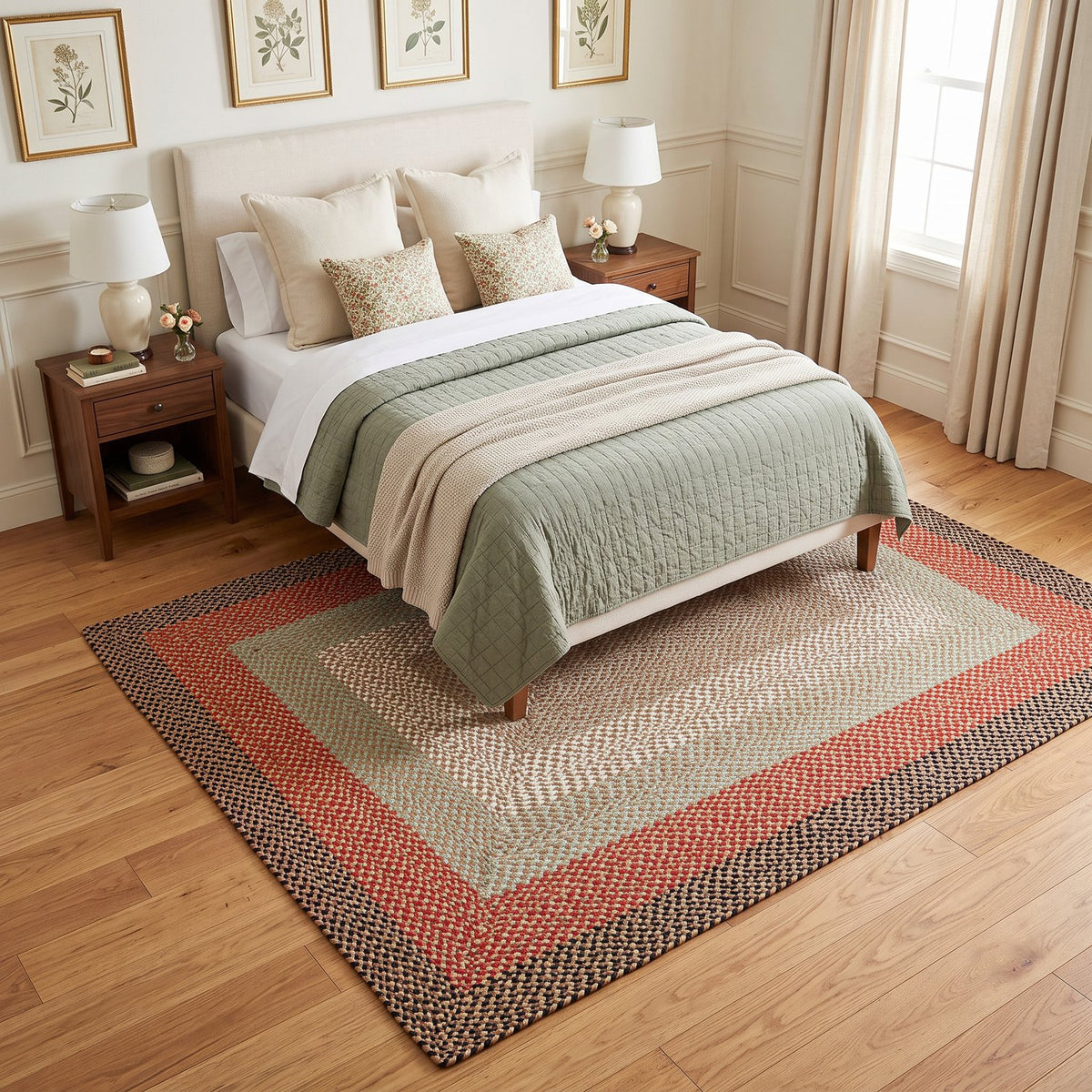 Earthtone Plymouth Collection braided rug 5' x 7' Rectangle #size_5' x 7' Rectangle