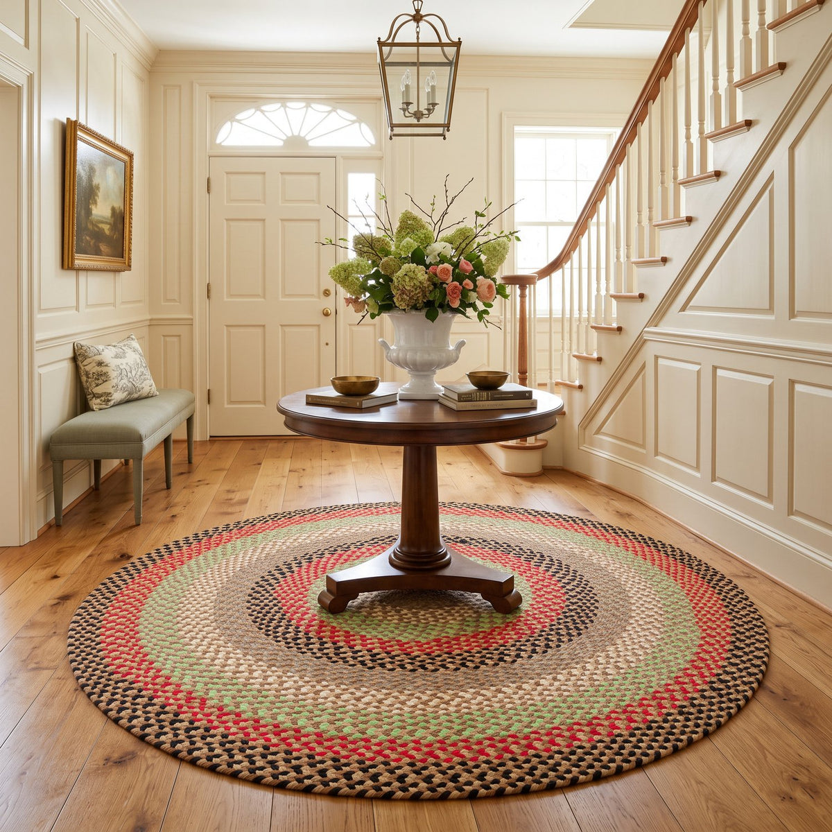 Earthtone Plymouth Collection braided rug 6' Round #size_6' Round